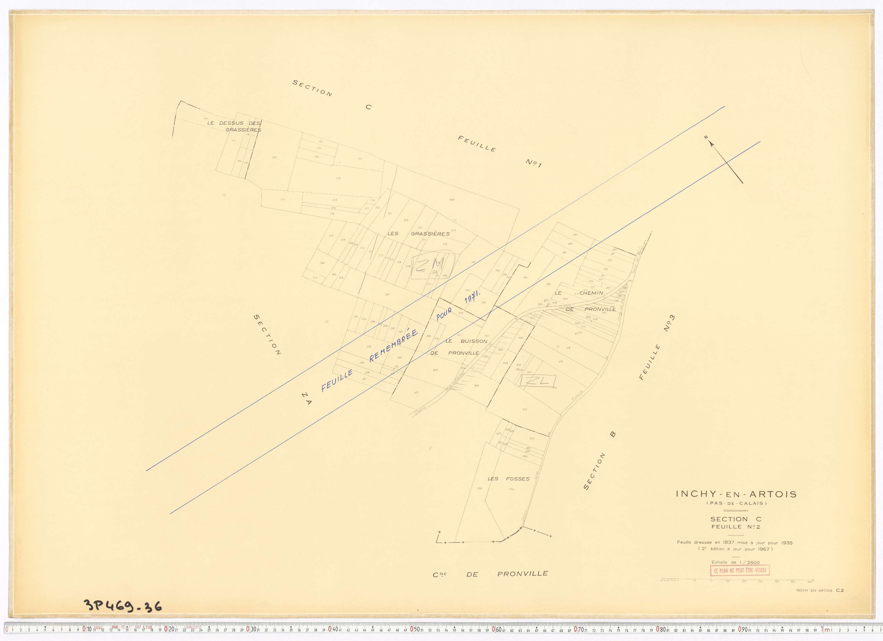 Inchy-en-Artois - Section C, feuille 2.