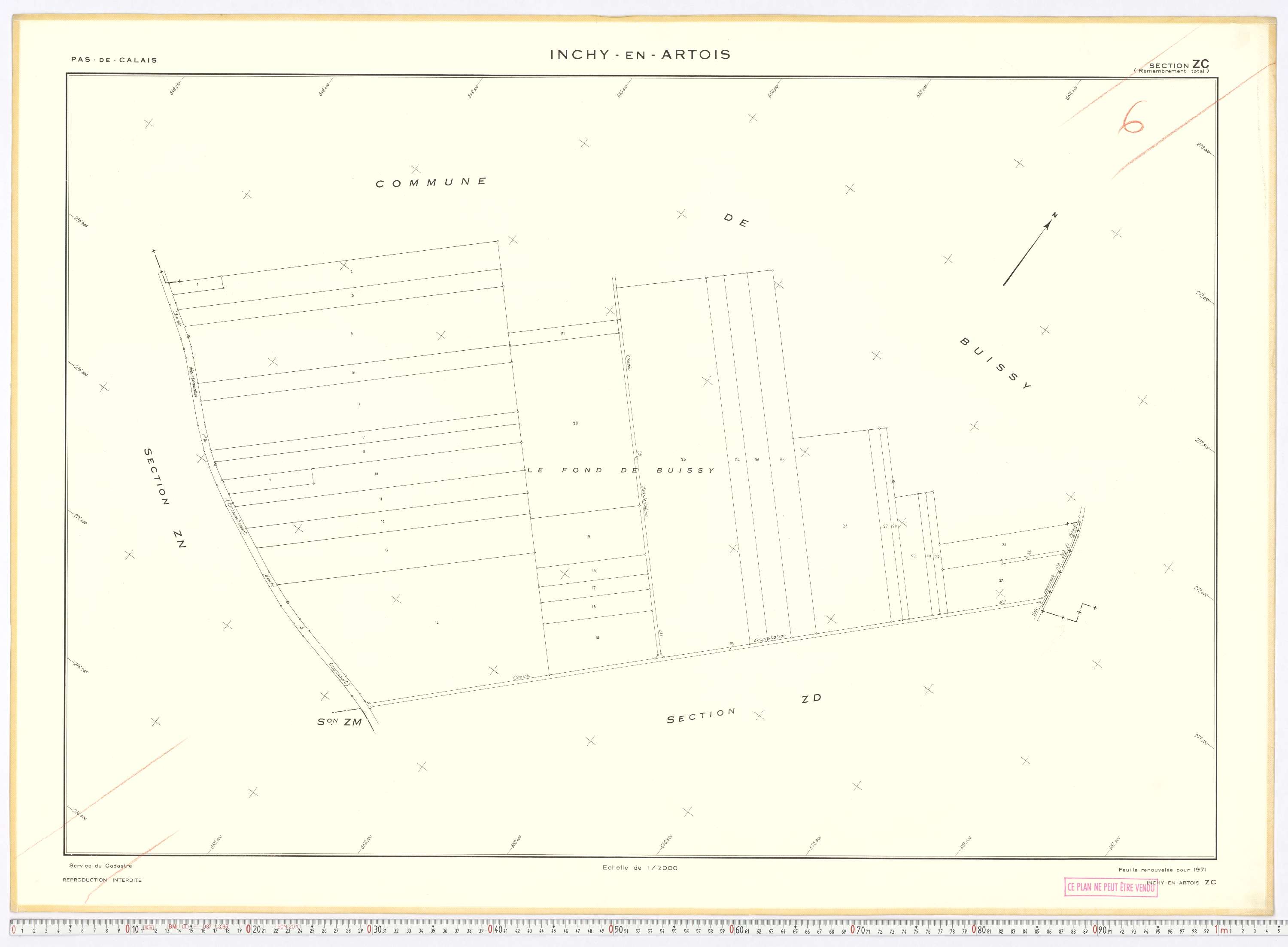 Inchy-en-Artois - Section ZC.