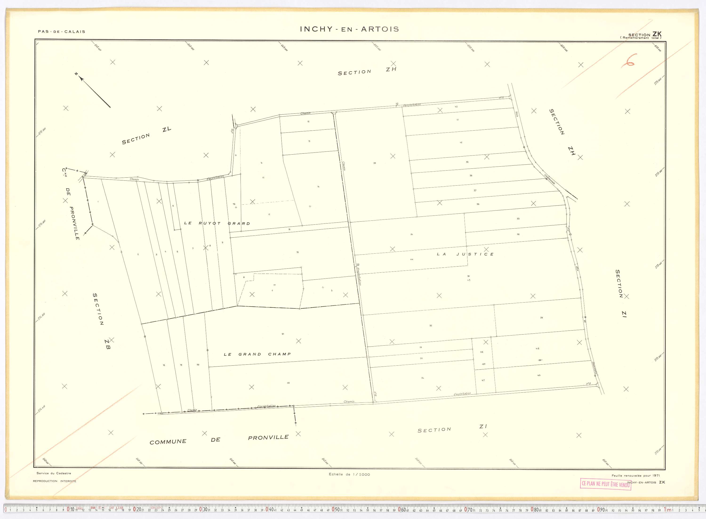 Inchy-en-Artois - Section ZK.