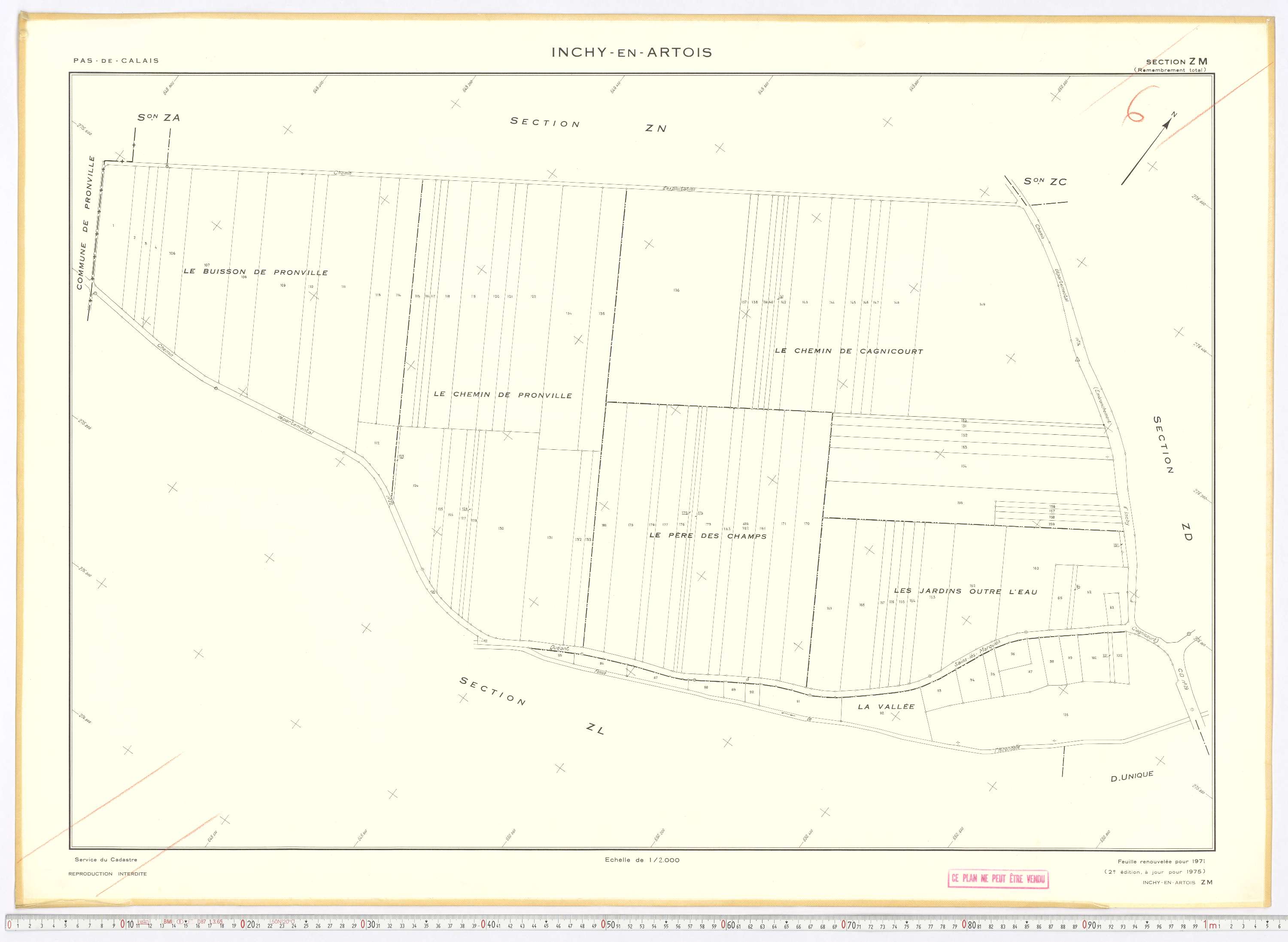 Inchy-en-Artois - Section ZM.