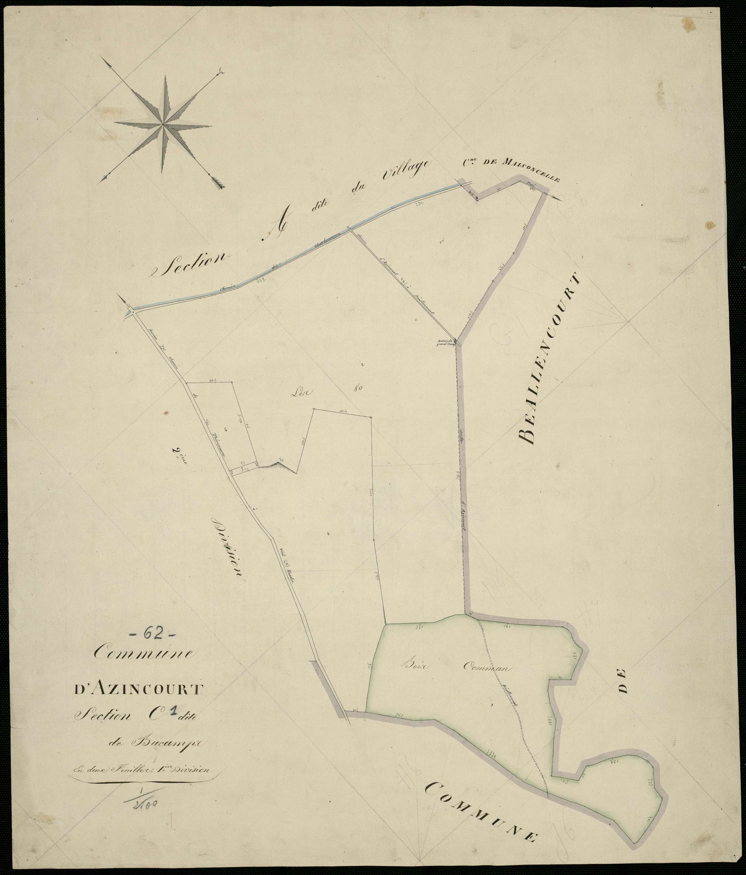 Incourt - Section C, 1re feuille
