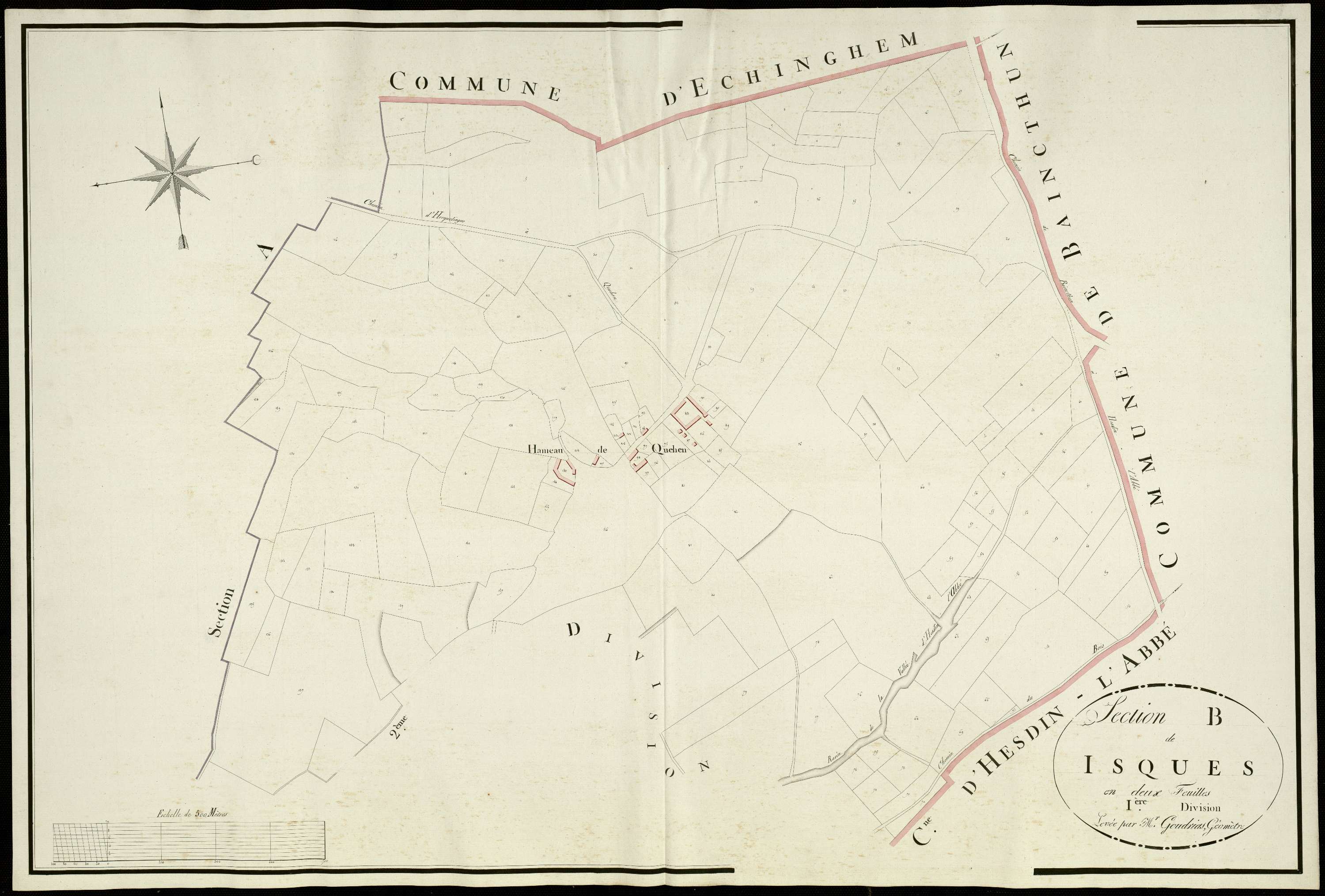 Isques - Section B, 1re feuille