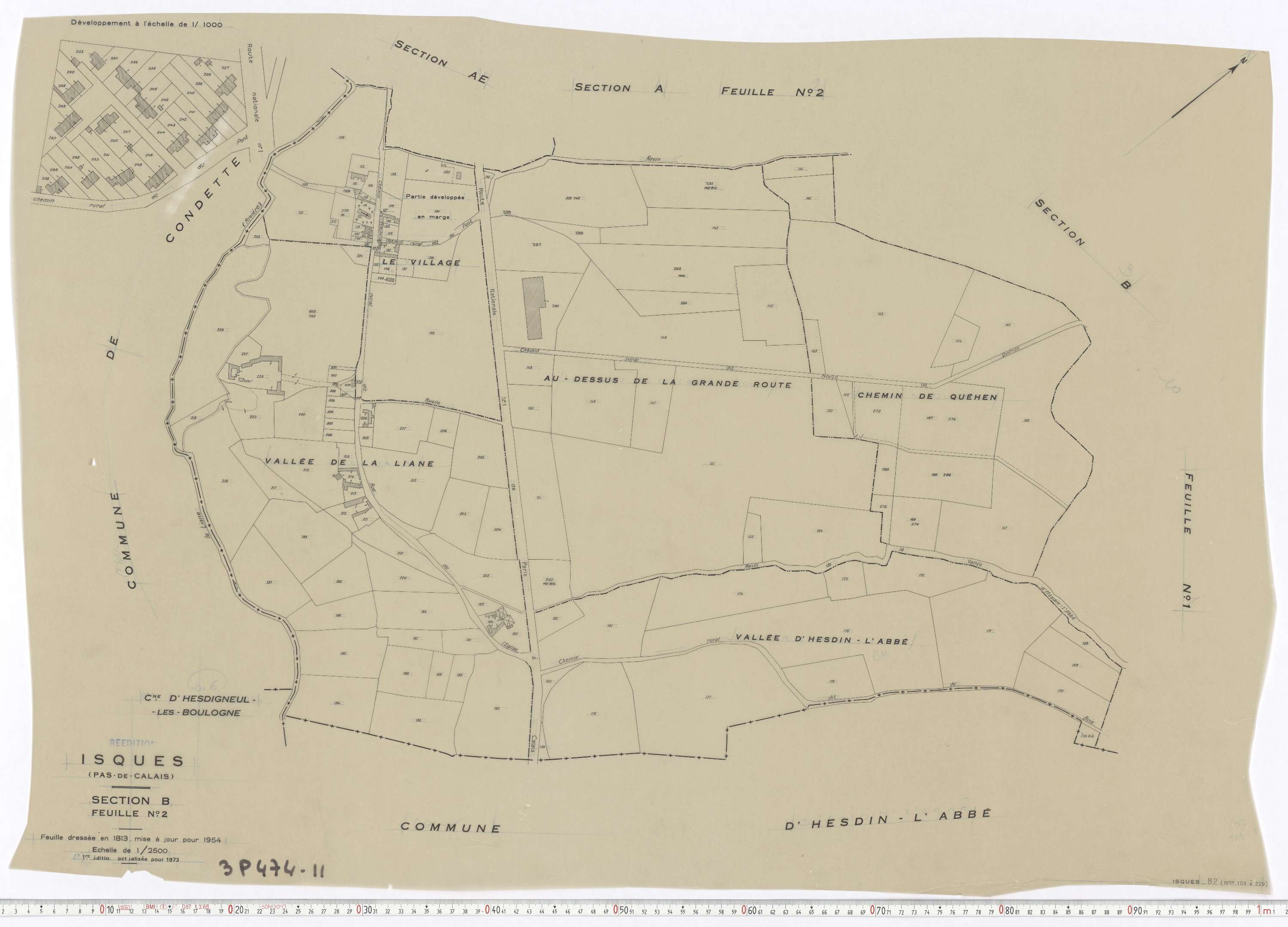 Isques - Section B, feuille 2.
