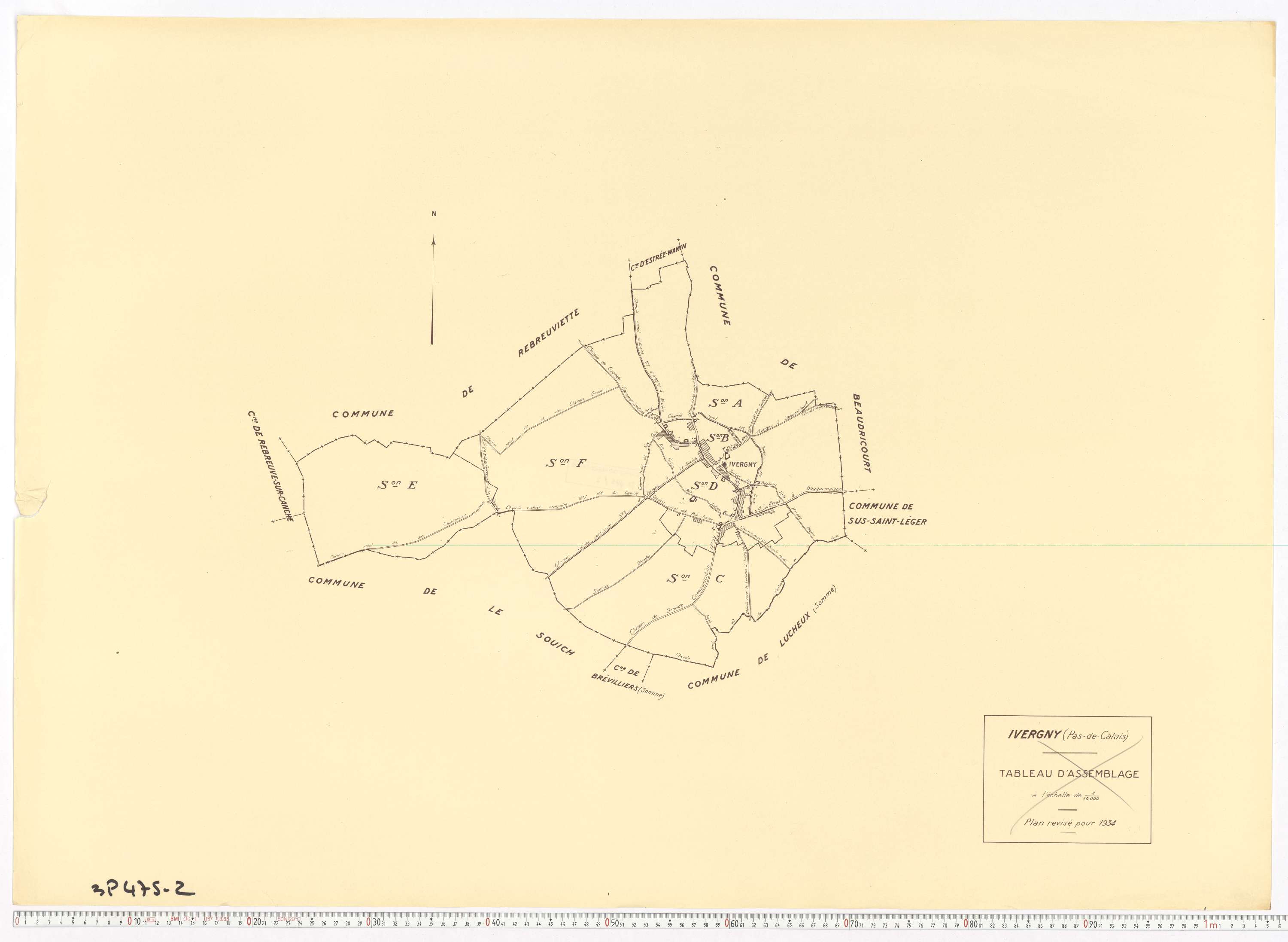 Ivergny - Tableau d'assemblage.
