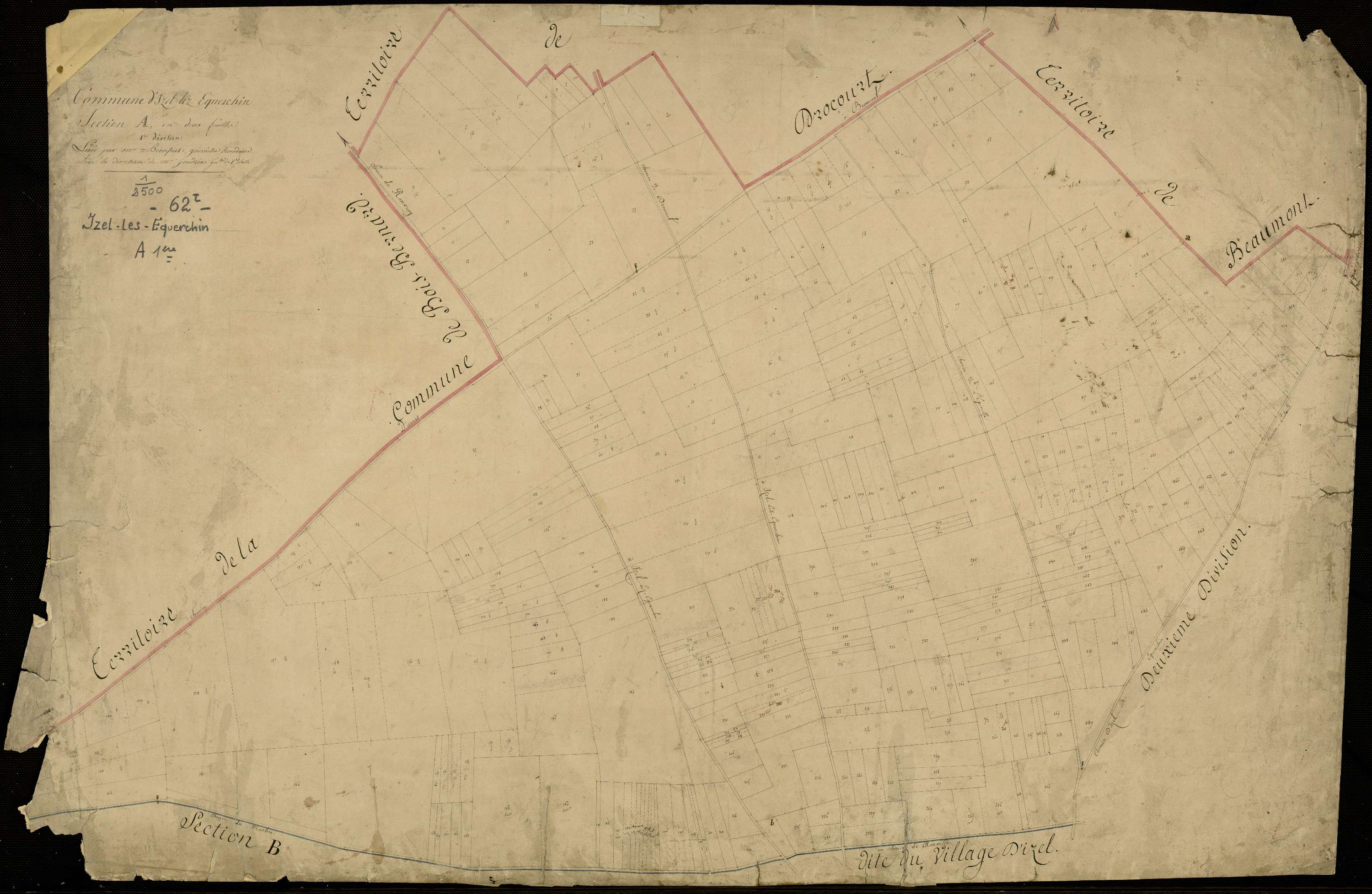 Izel-lès-Équerchin - Section A, 1re feuille