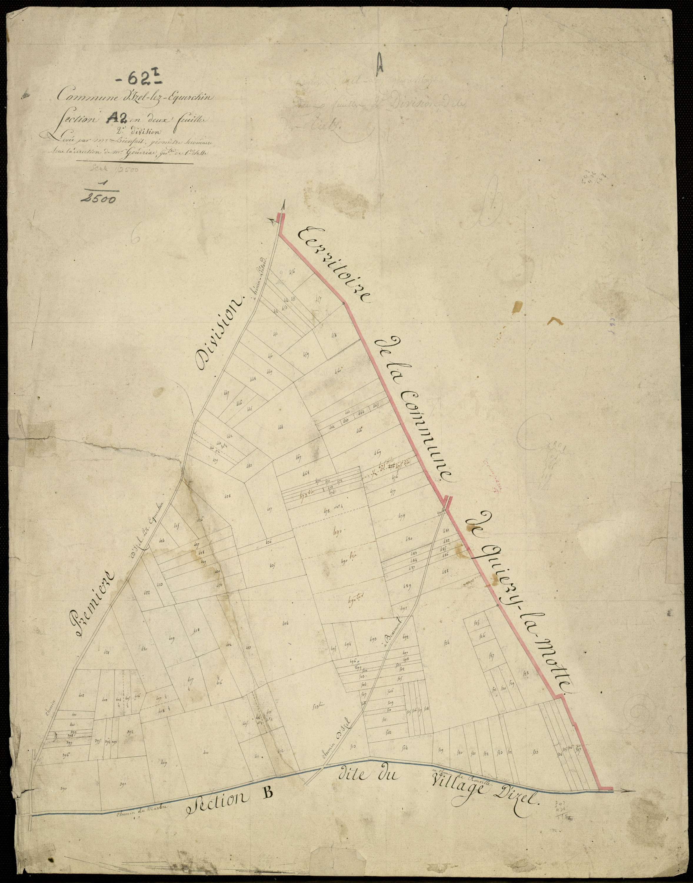 Izel-lès-Équerchin - Section A, 2e feuille