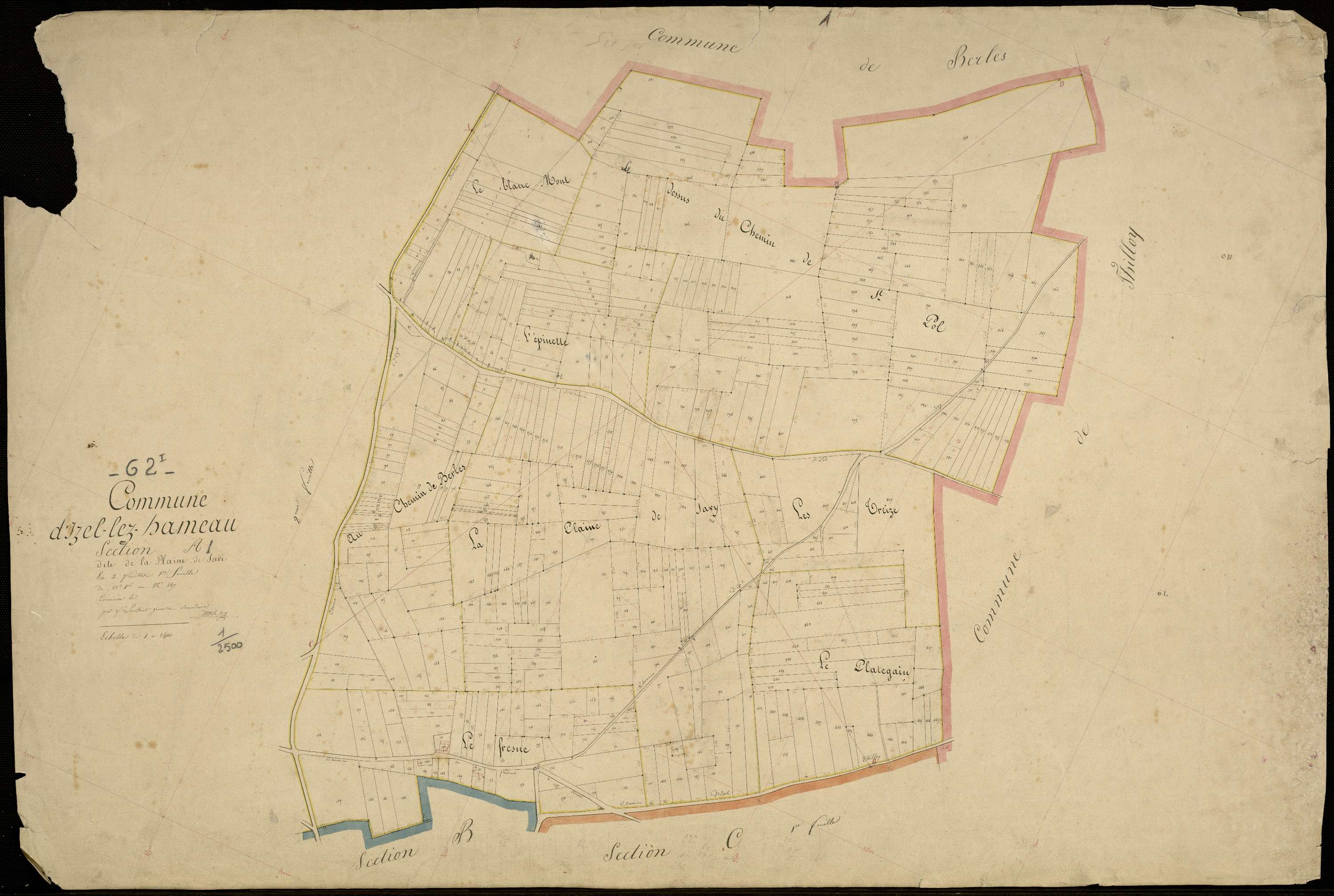 Izel-lès-Hameau - Section A, 1re feuille
