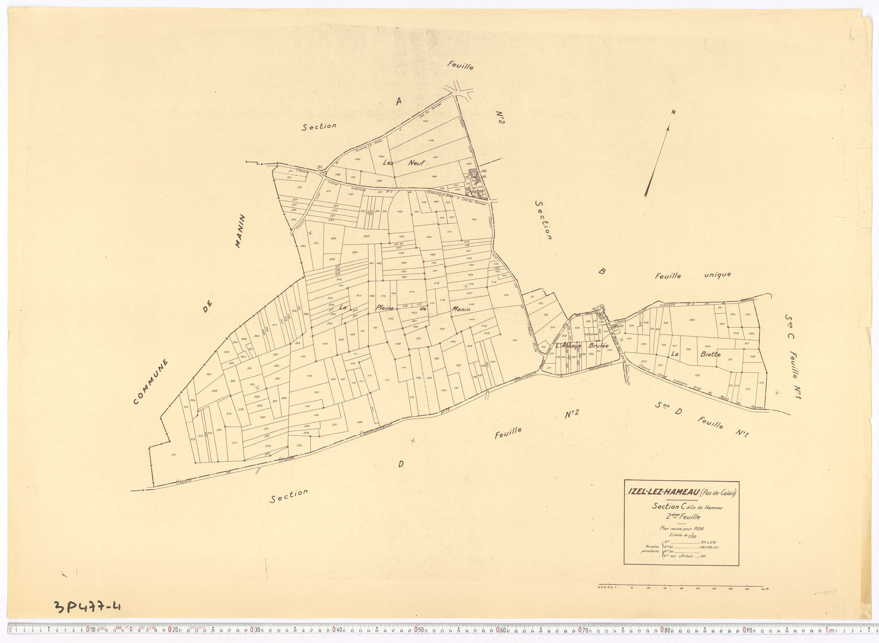 Izel-lès-Hameau - Section C, feuille 2.