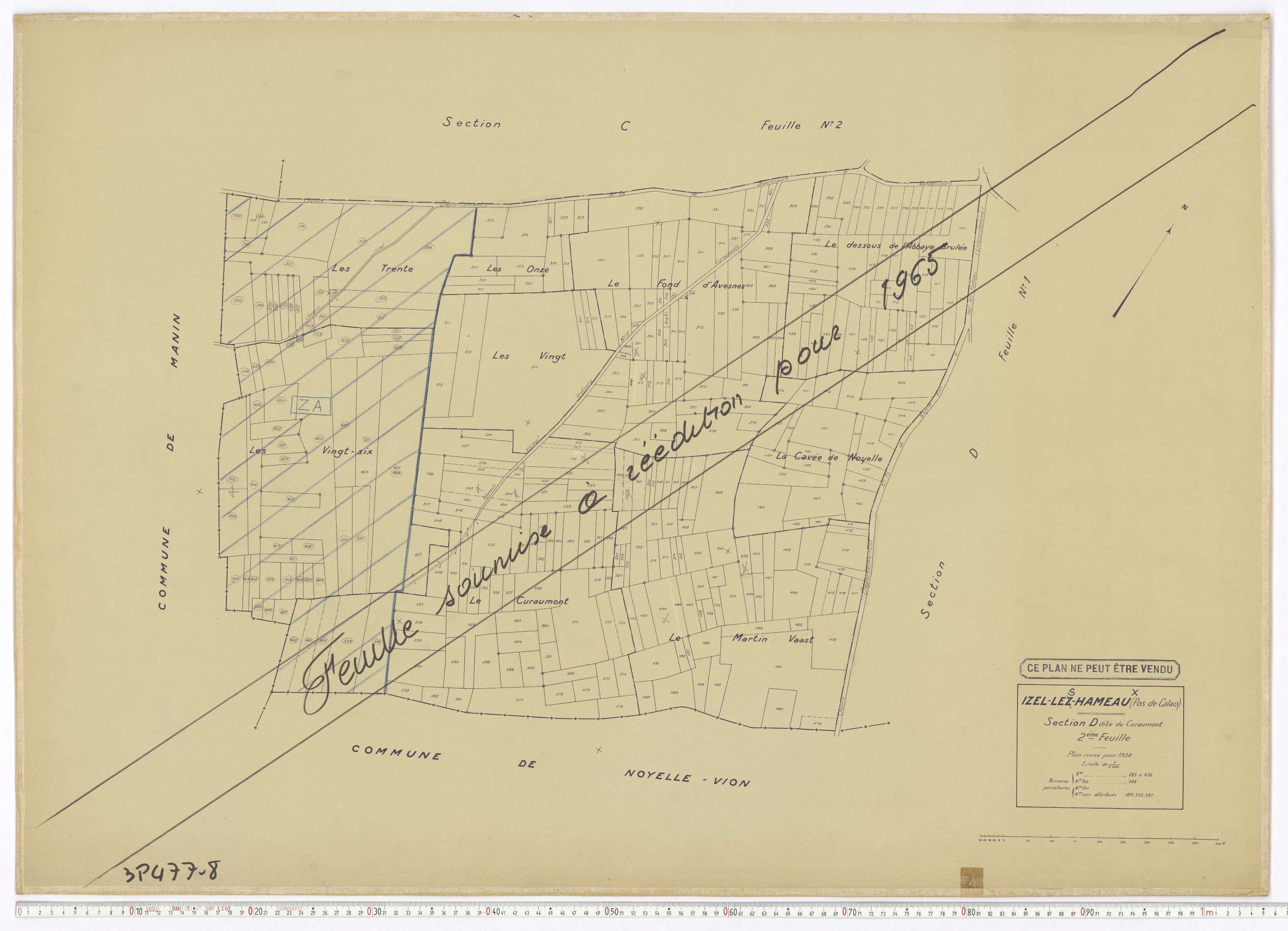 Izel-lès-Hameau - Section D, feuille 2.