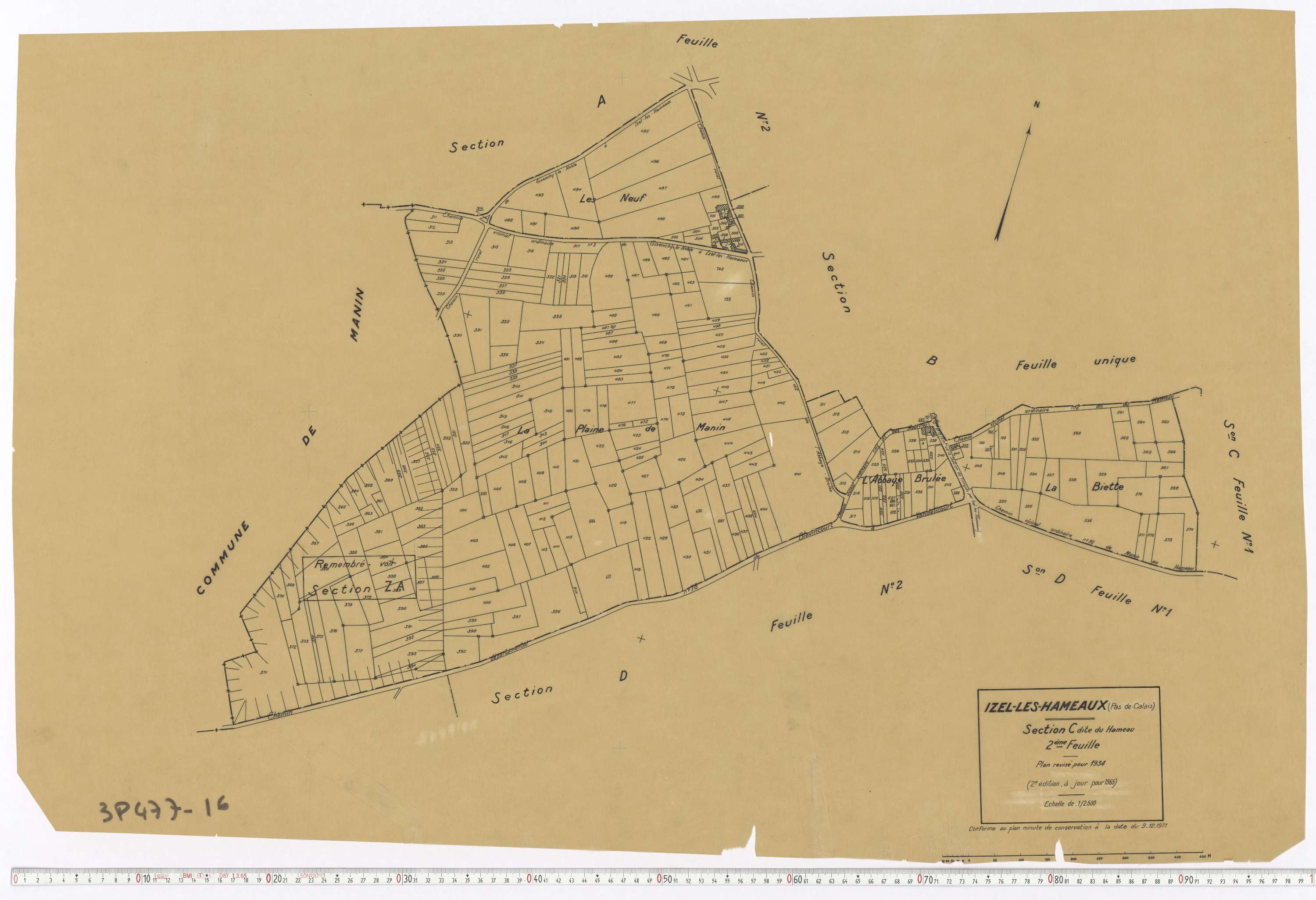 Izel-lès-Hameau - Section C, feuille 2.