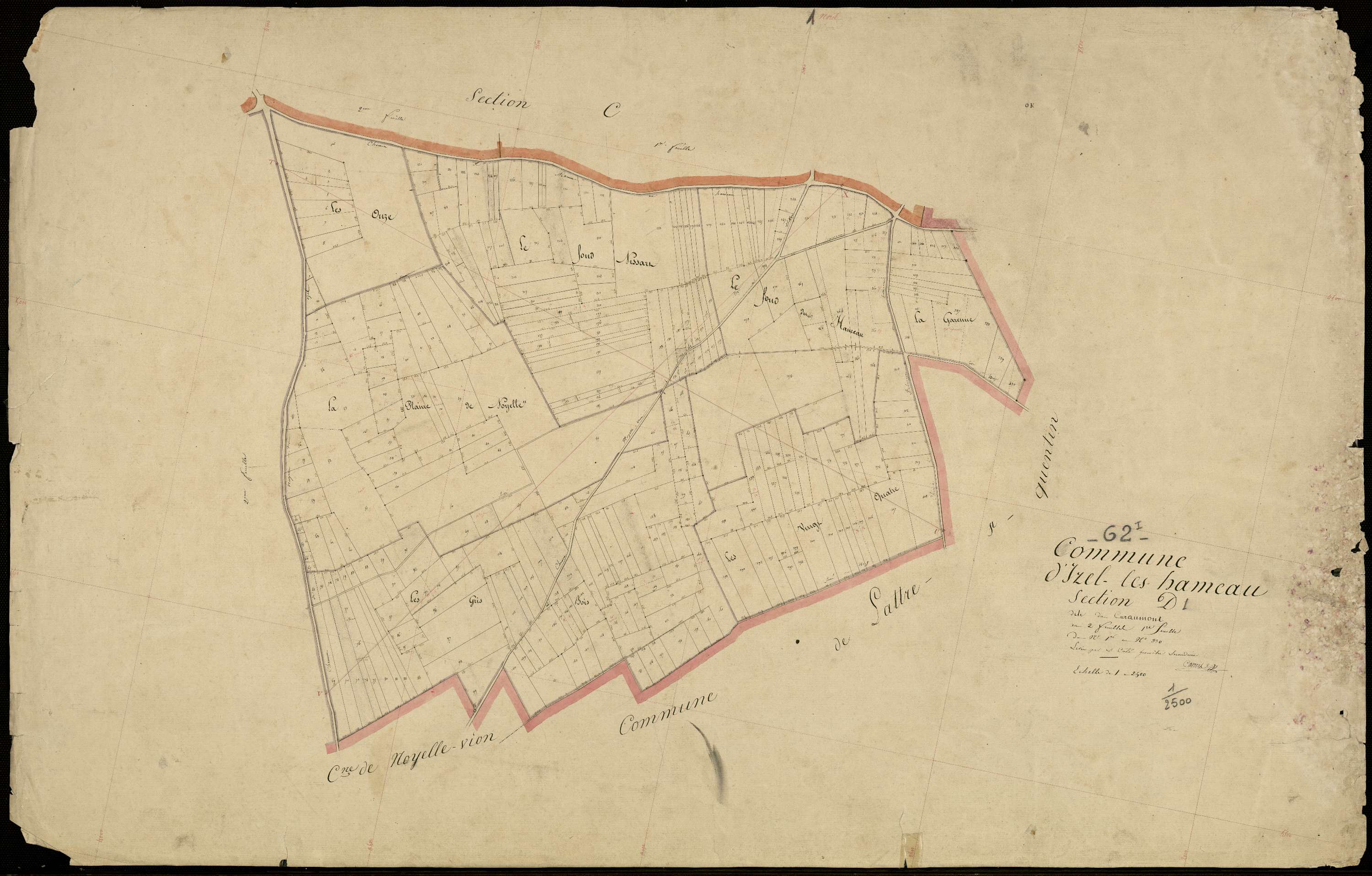 Izel-lès-Hameau - Section D, 1re feuille