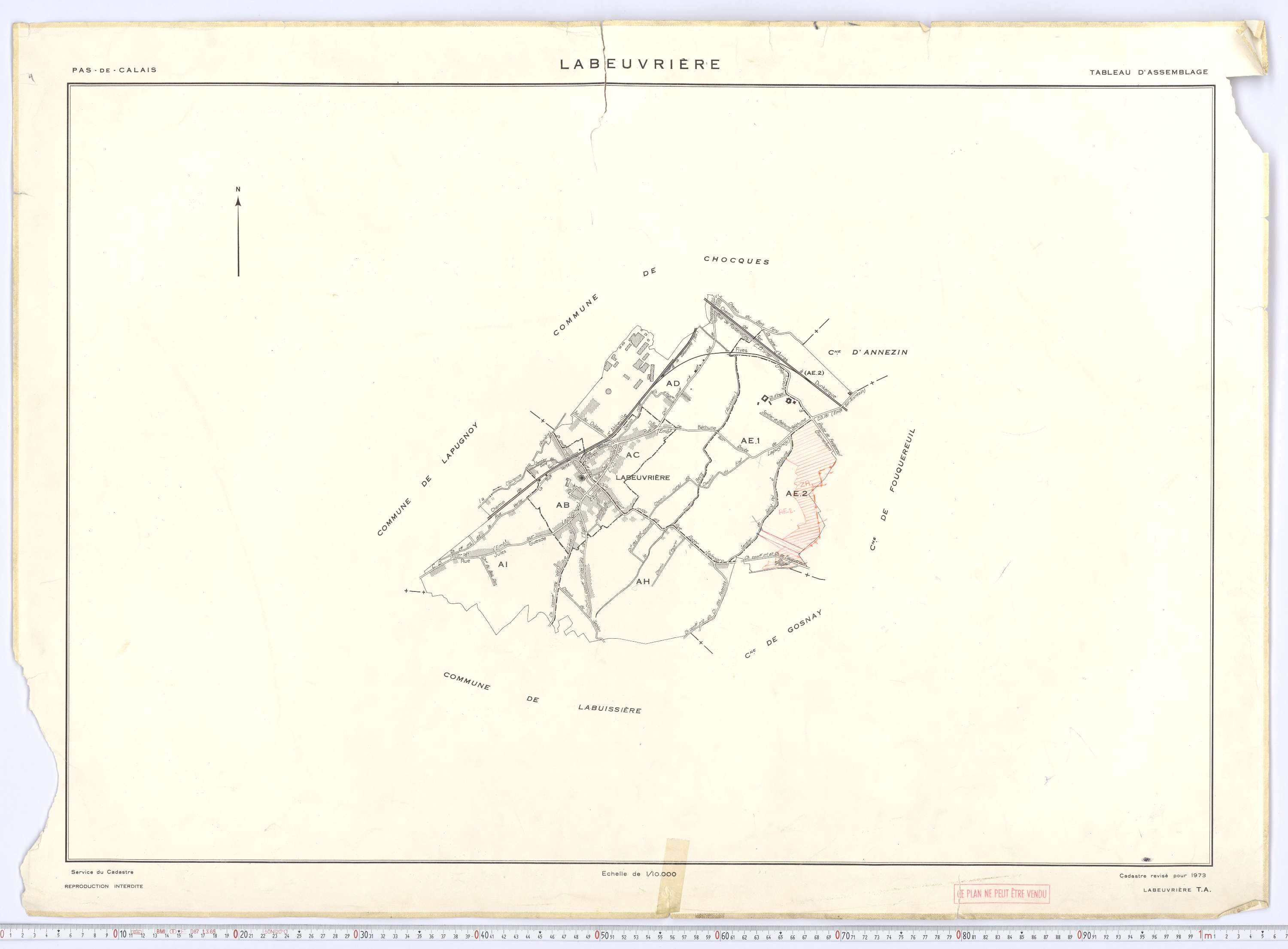 Labeuvrière - Tableau d'assemblage.