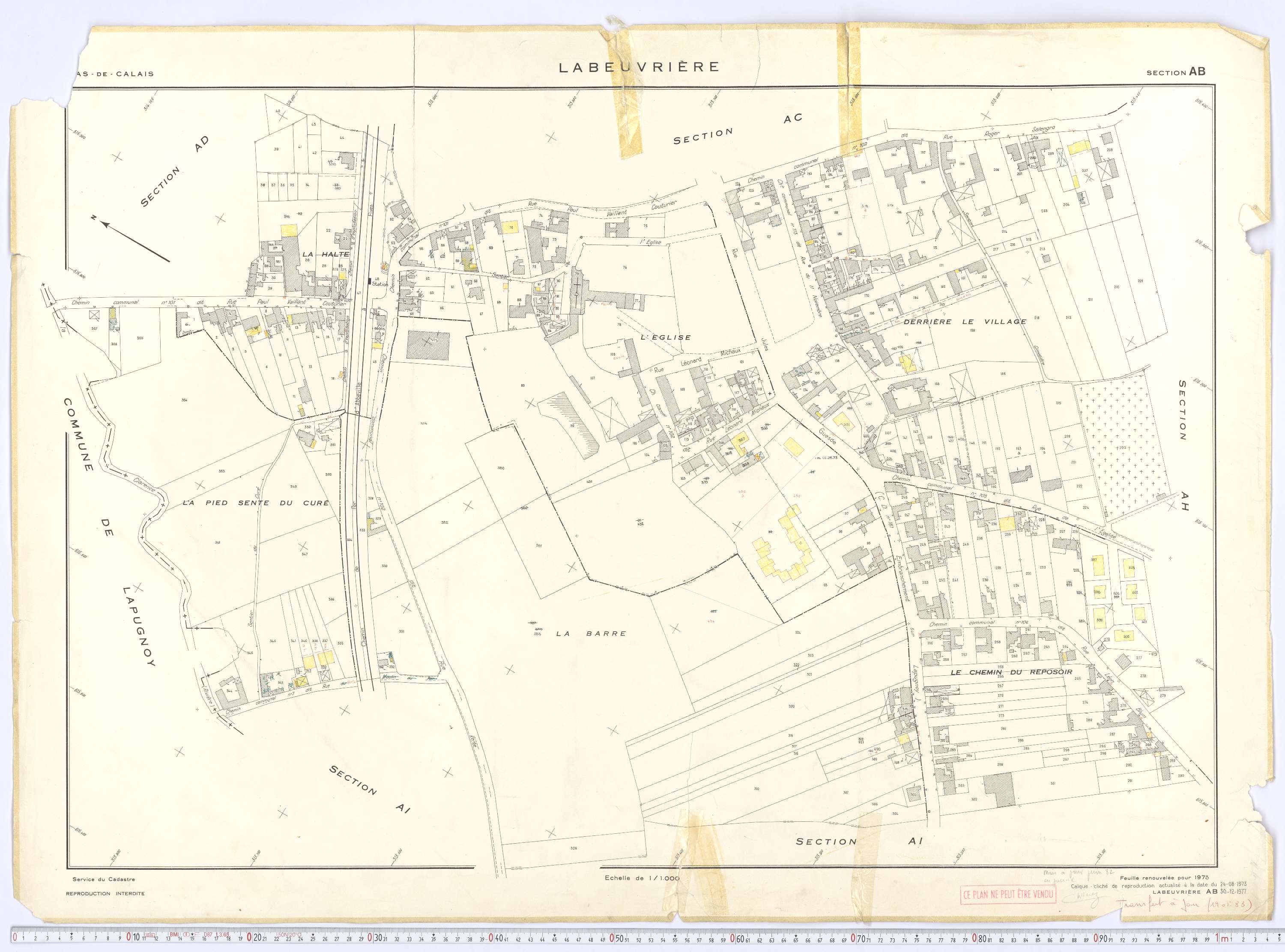 Labeuvrière - Section AB.
