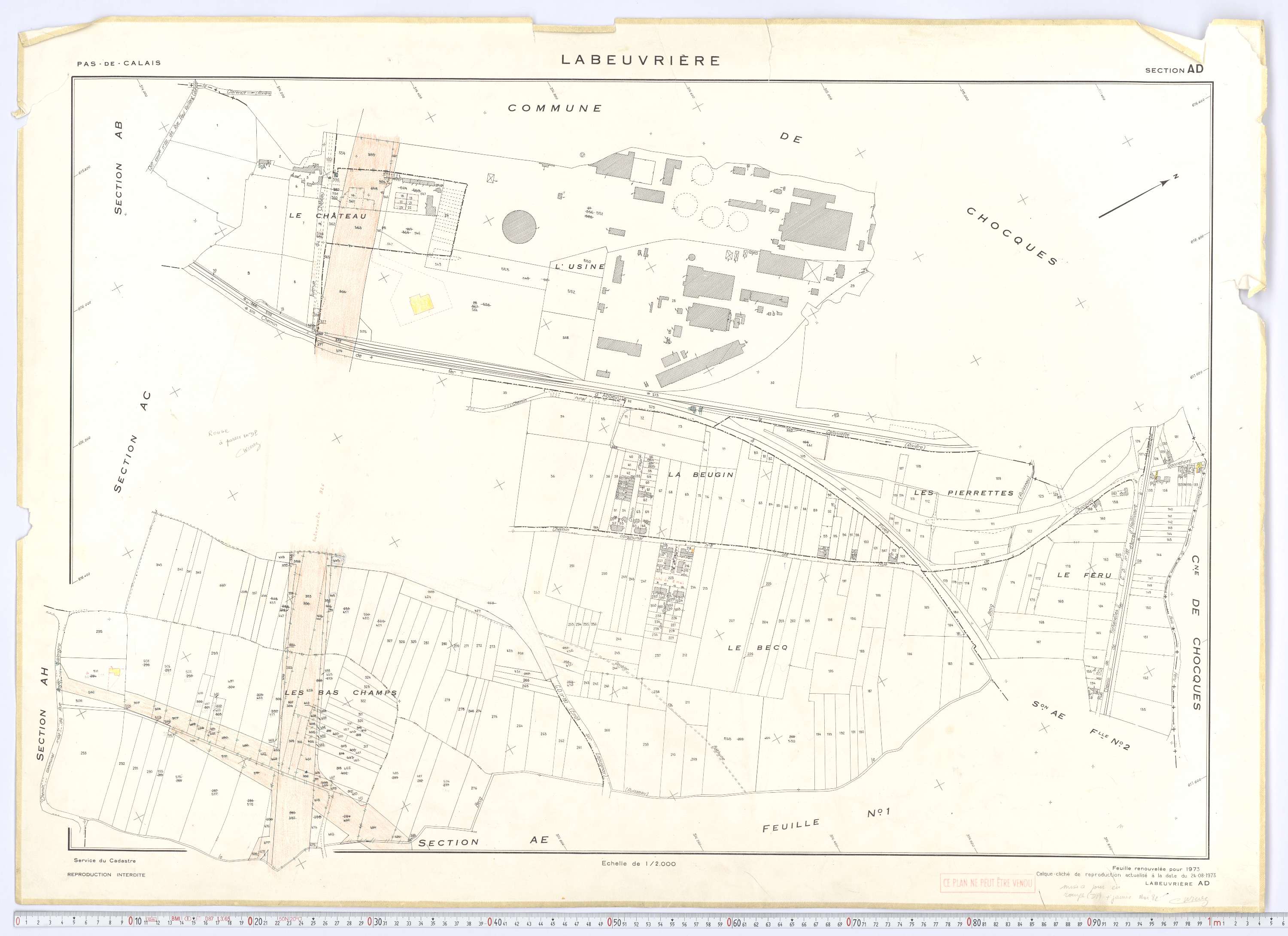 Labeuvrière - Section AD.