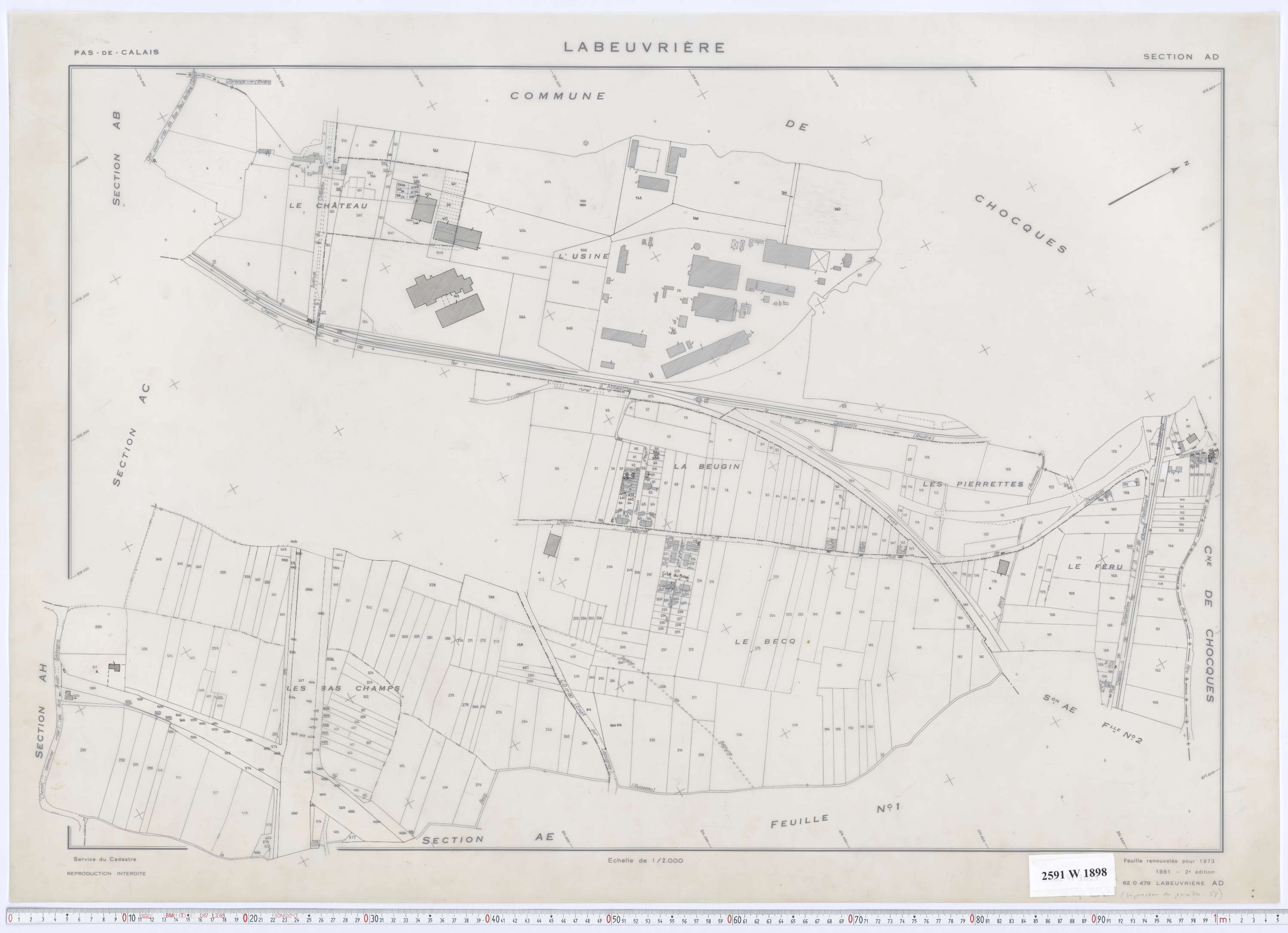 Labeuvrière - Section AD.