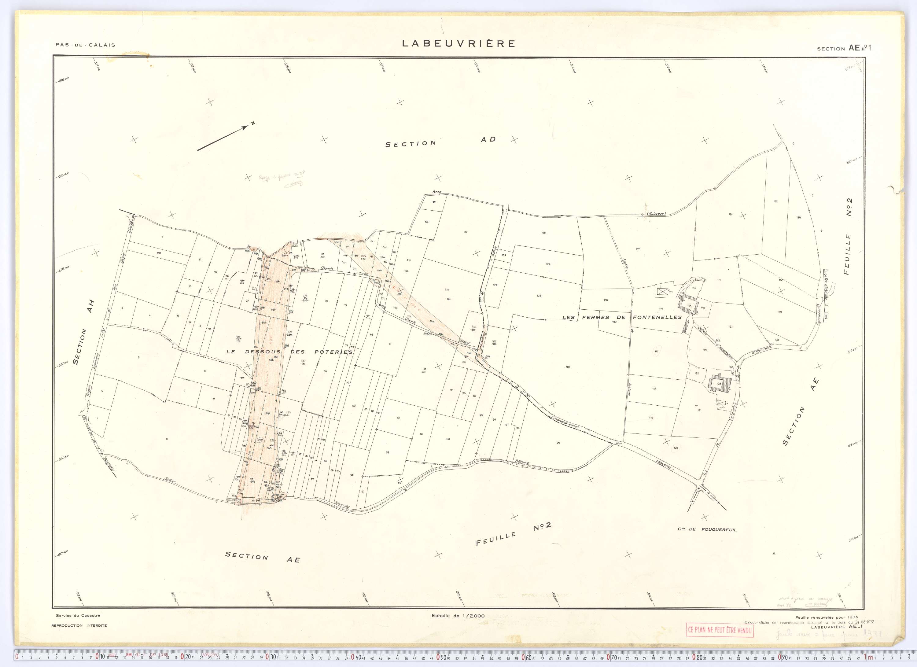 Labeuvrière - Section AE, feuille 1.