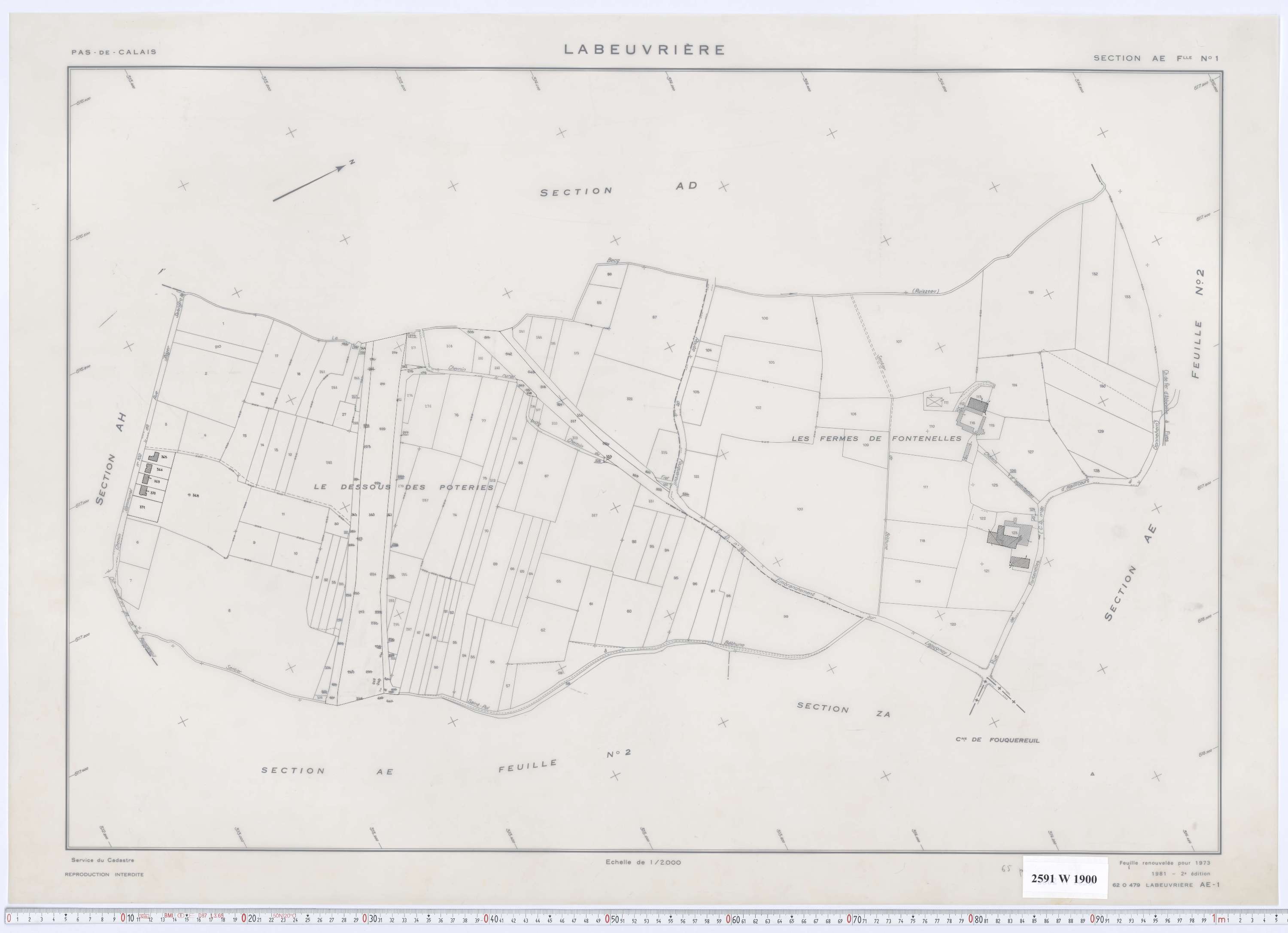 Labeuvrière - Section AE, feuille 1.