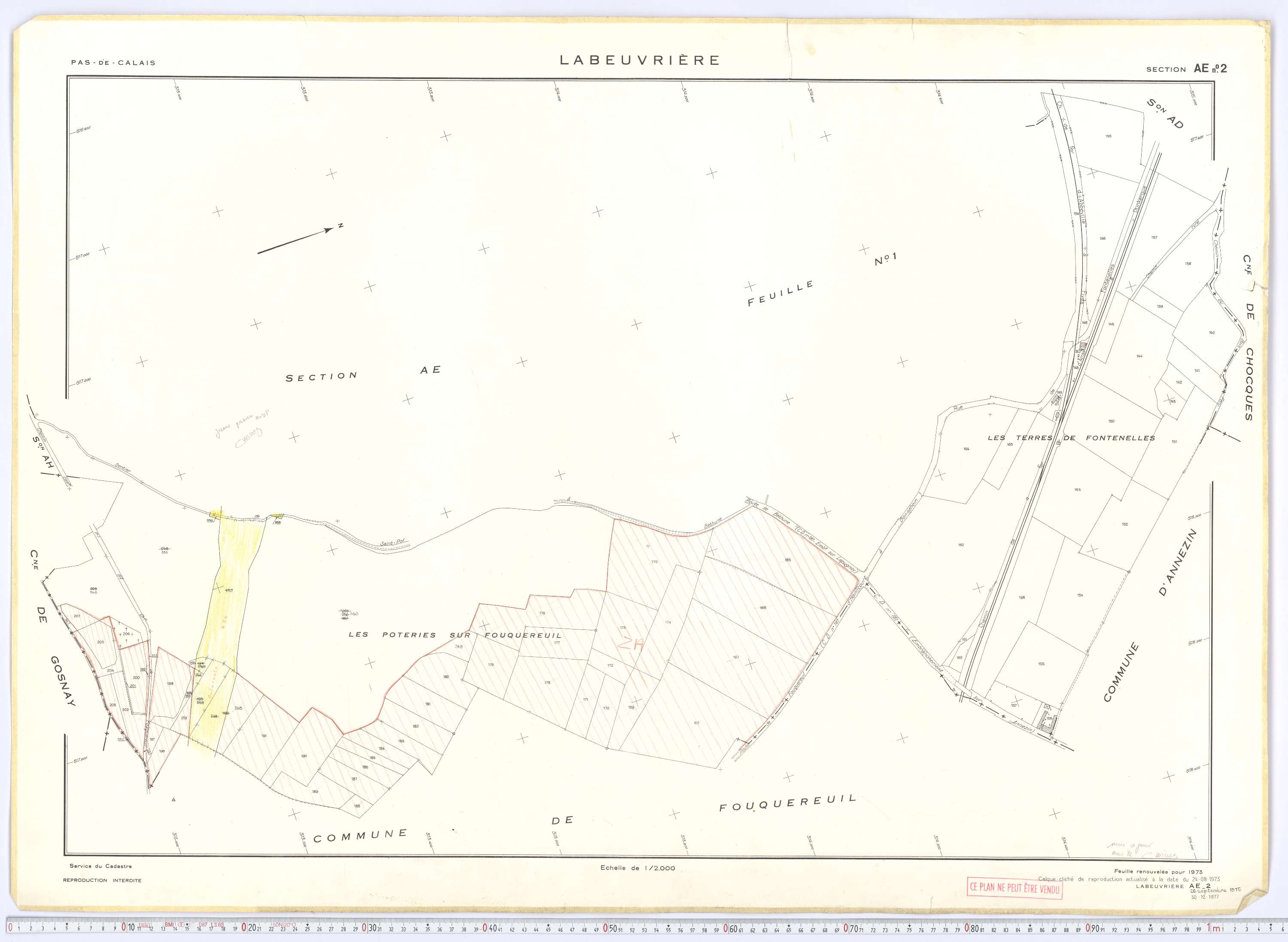 Labeuvrière - Section AE, feuille 2.