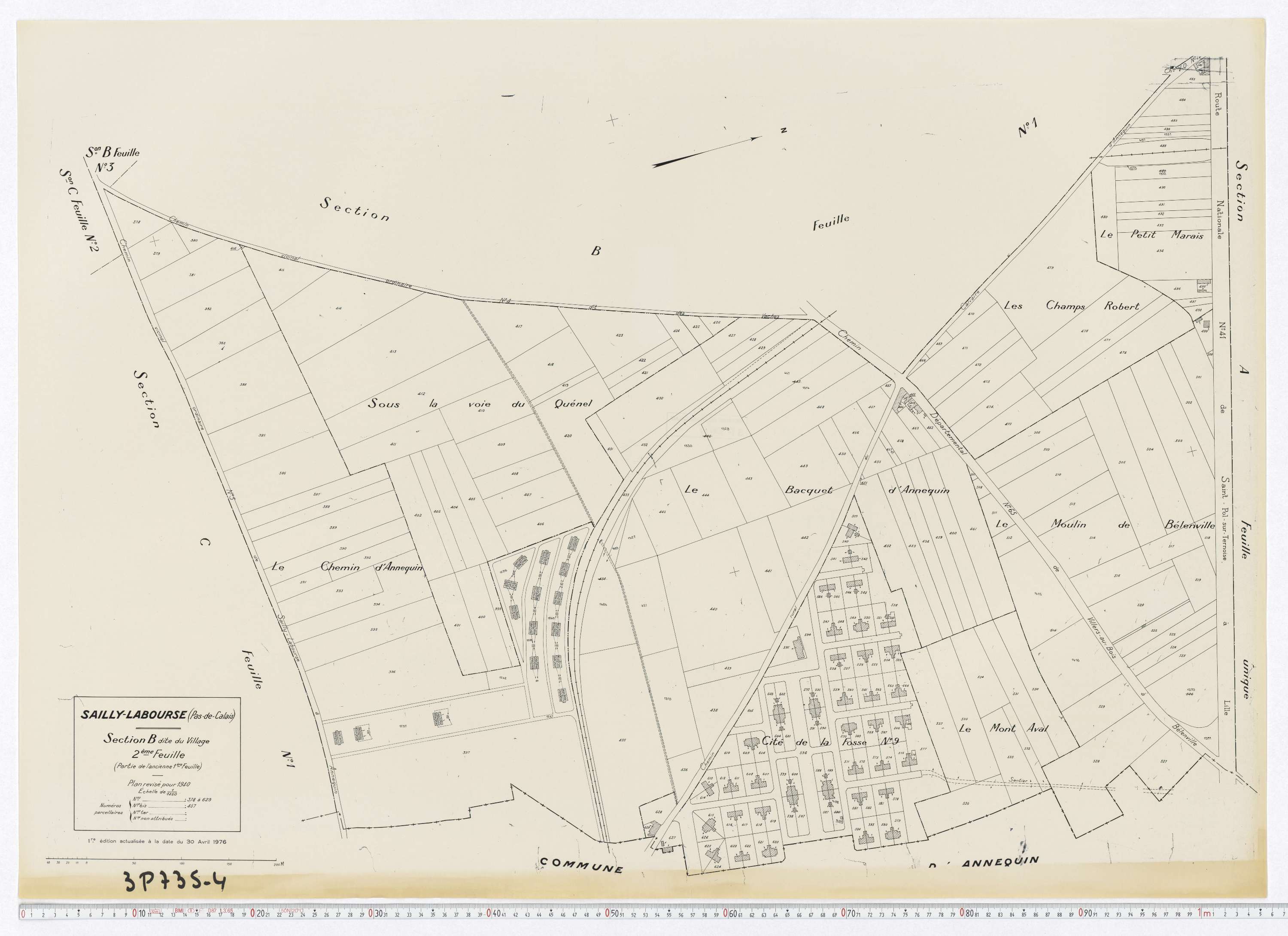 Labourse - Section B, feuille 2.