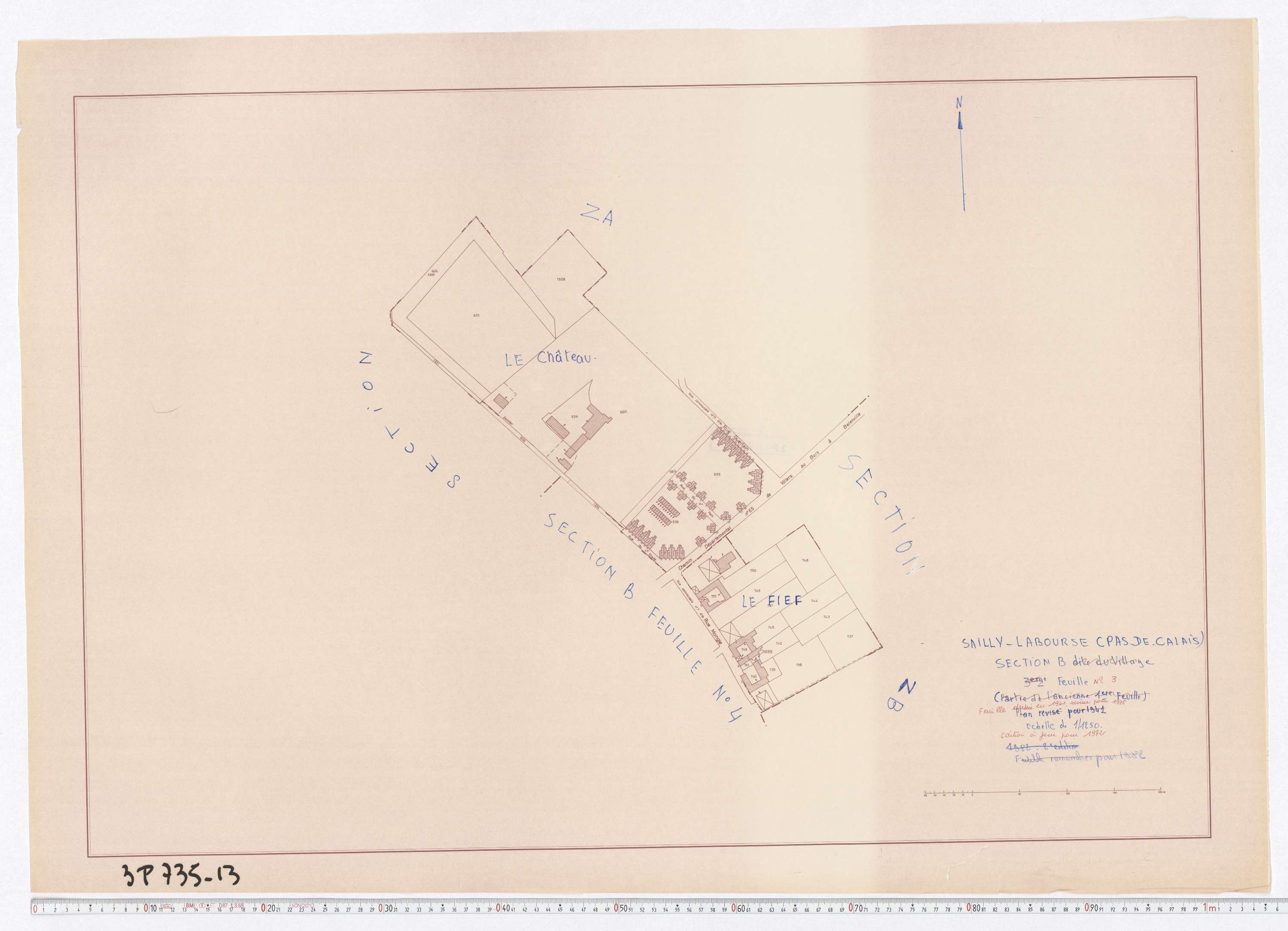 Labourse - Section B, feuille 3.