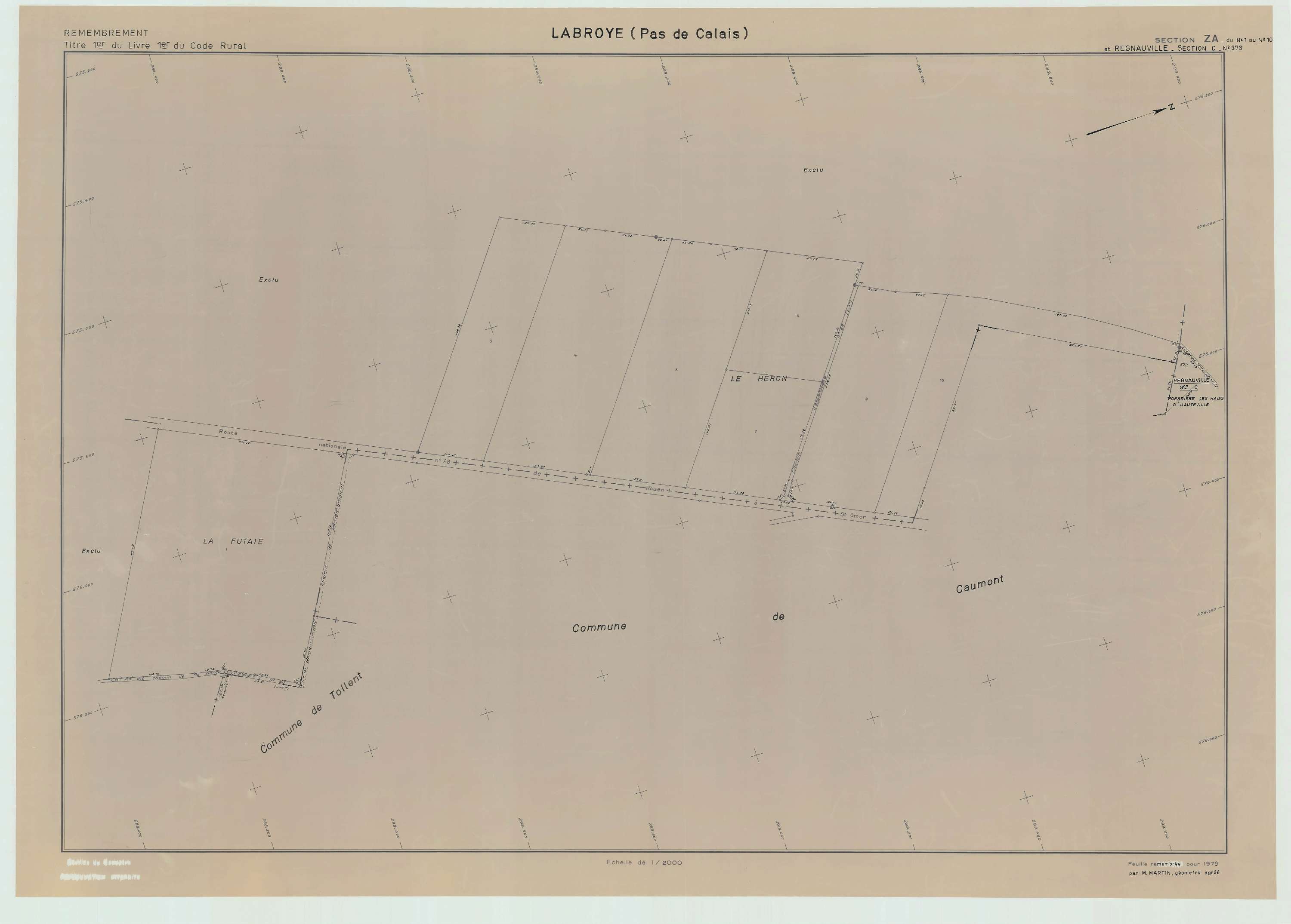 Labroye - Plan de remembrement : section ZA.