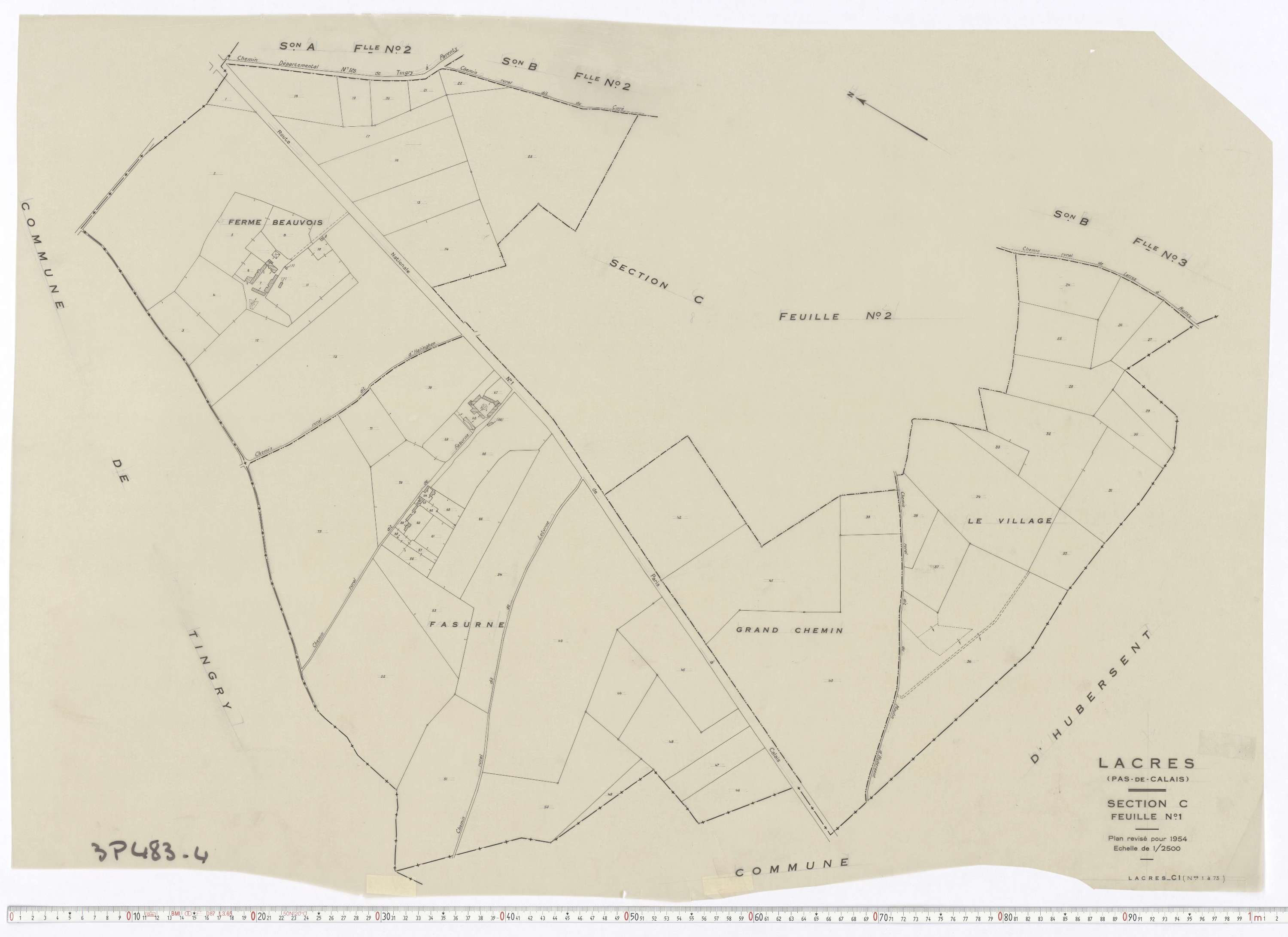 Lacres - Section C, feuille 1.