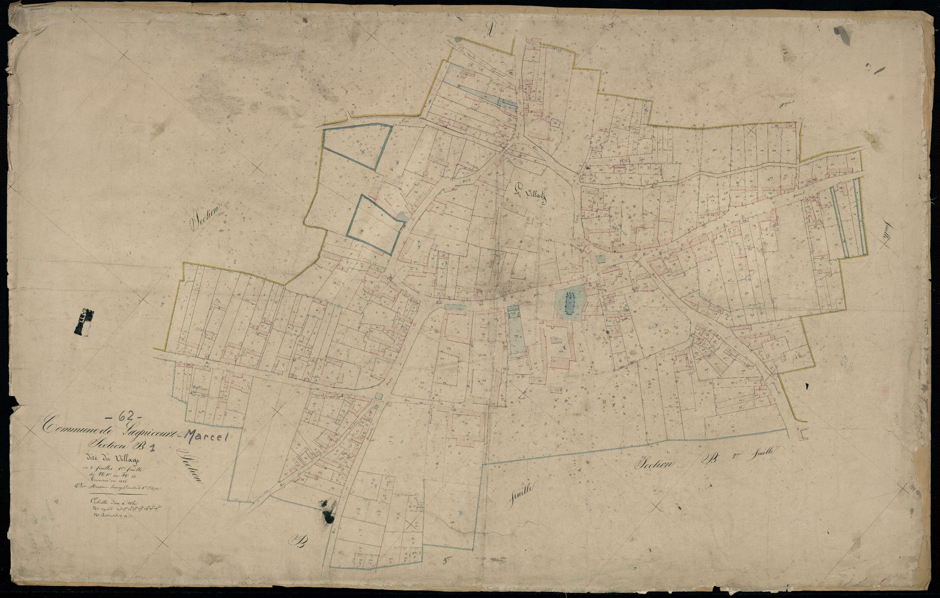 Lagnicourt-Marcel - Section B, 1re feuille
