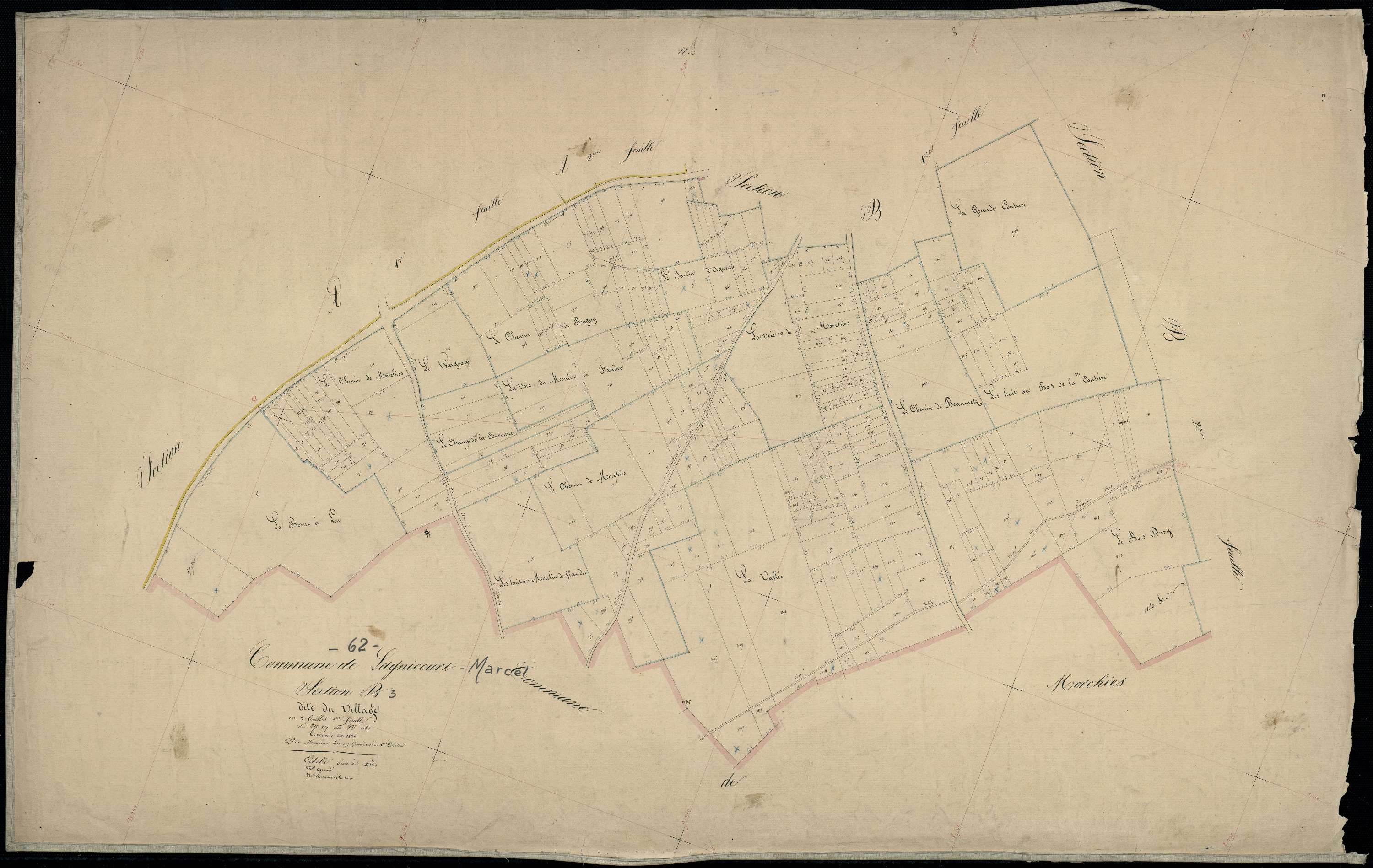Lagnicourt-Marcel - Section B, 3e feuille