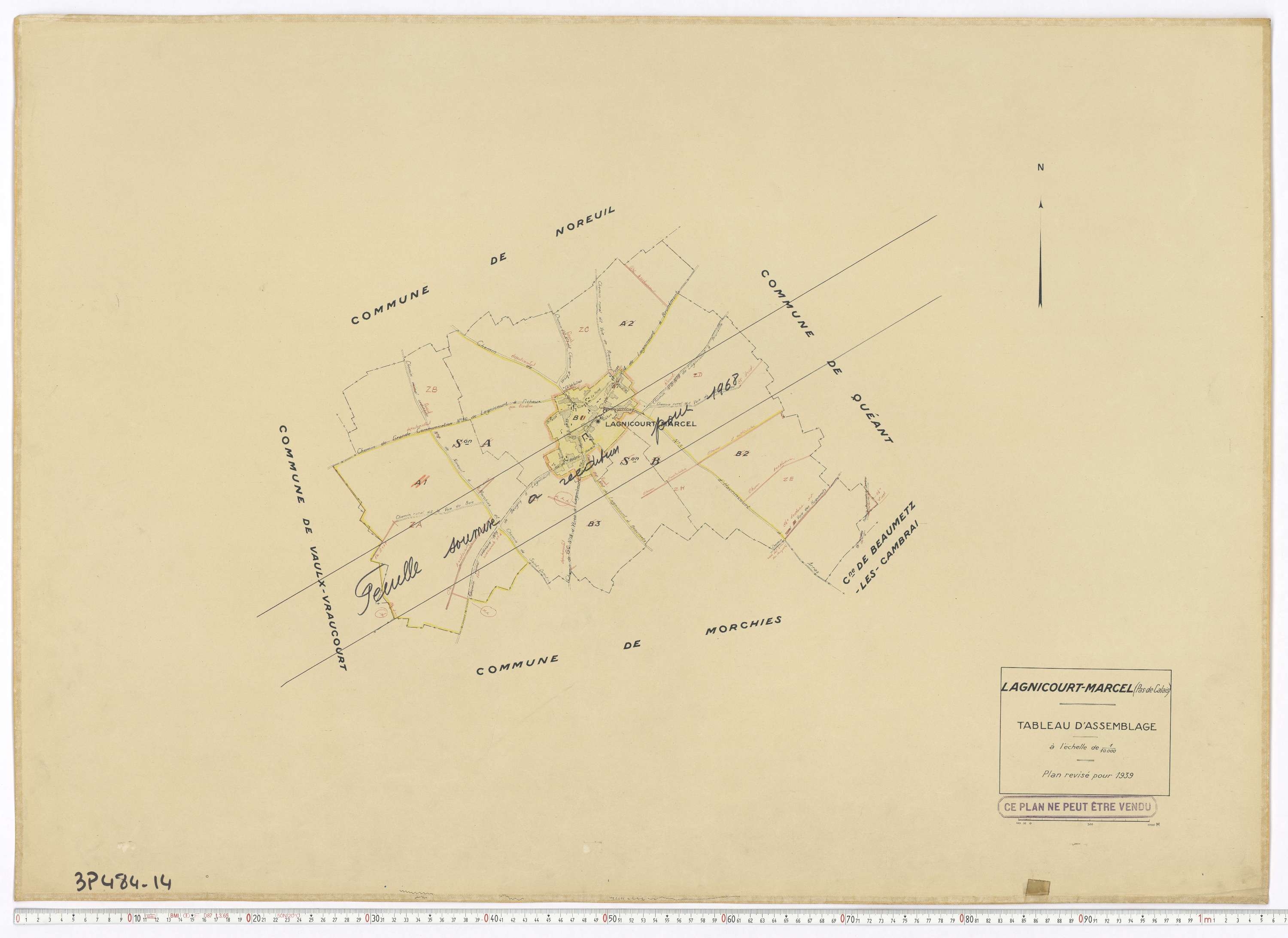 Lagnicourt-Marcel - Tableau d'assemblage.