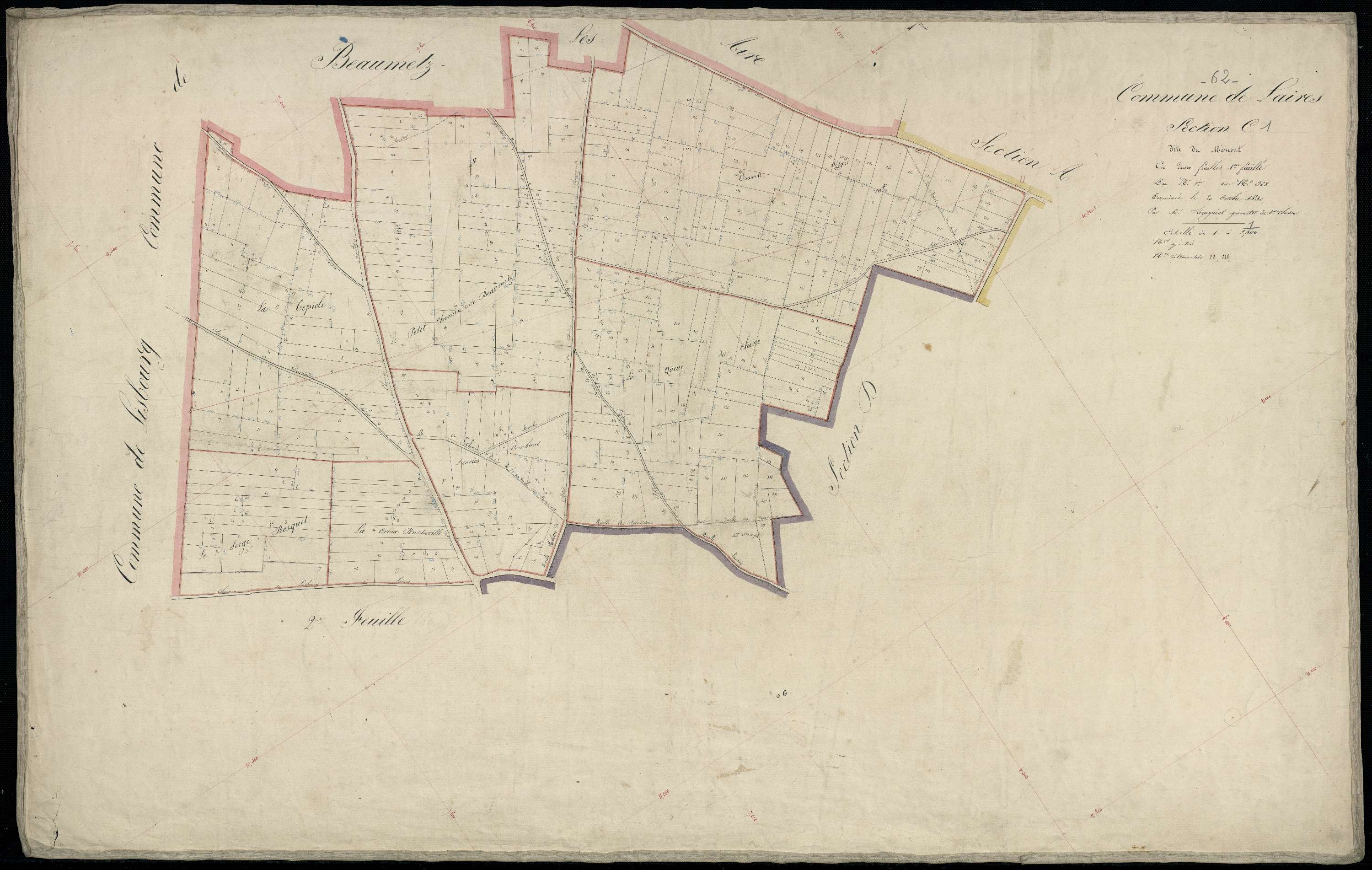 Laires - Section C, 1re feuille