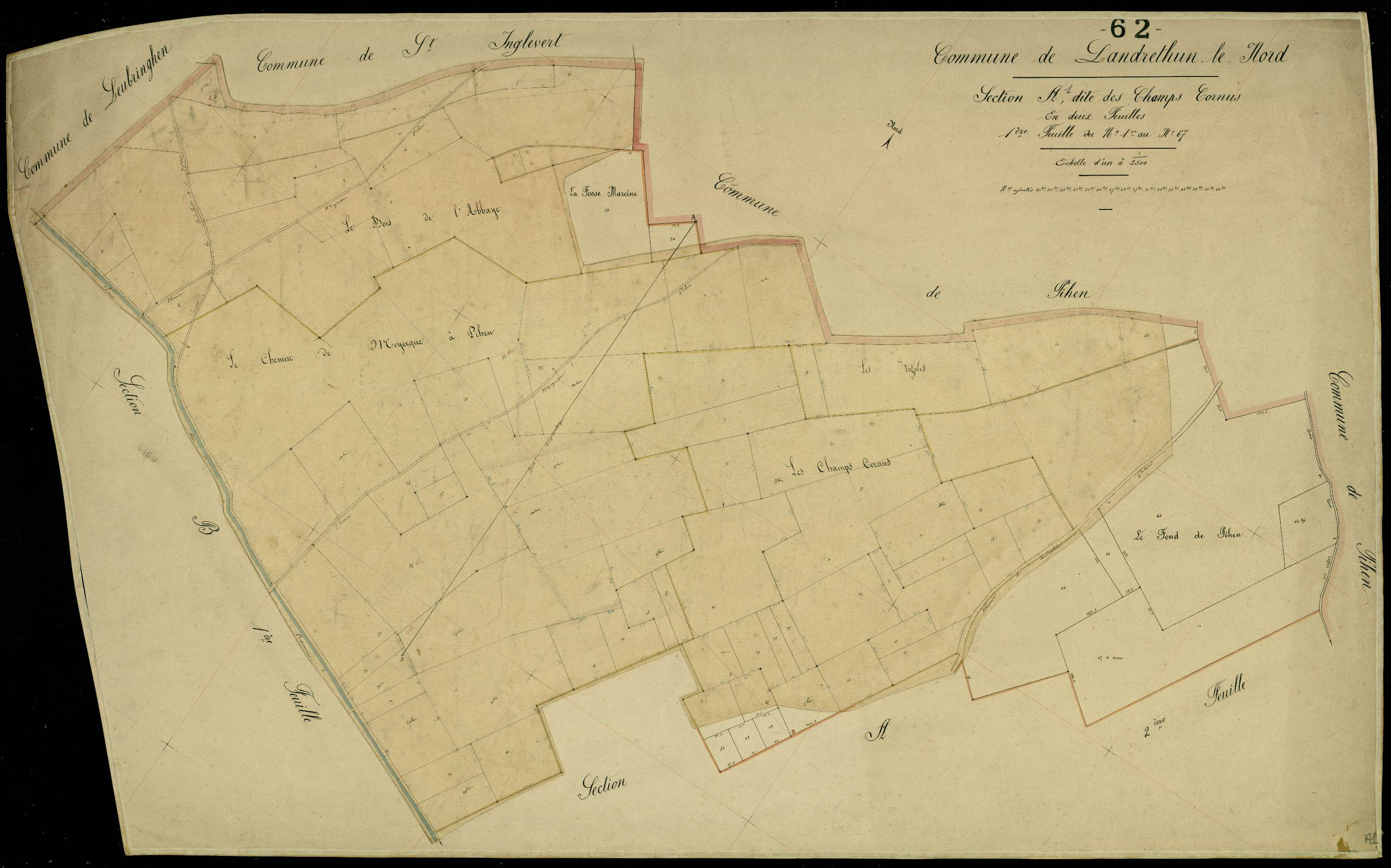 Landrethun-le-Nord - Section A, 1re feuille