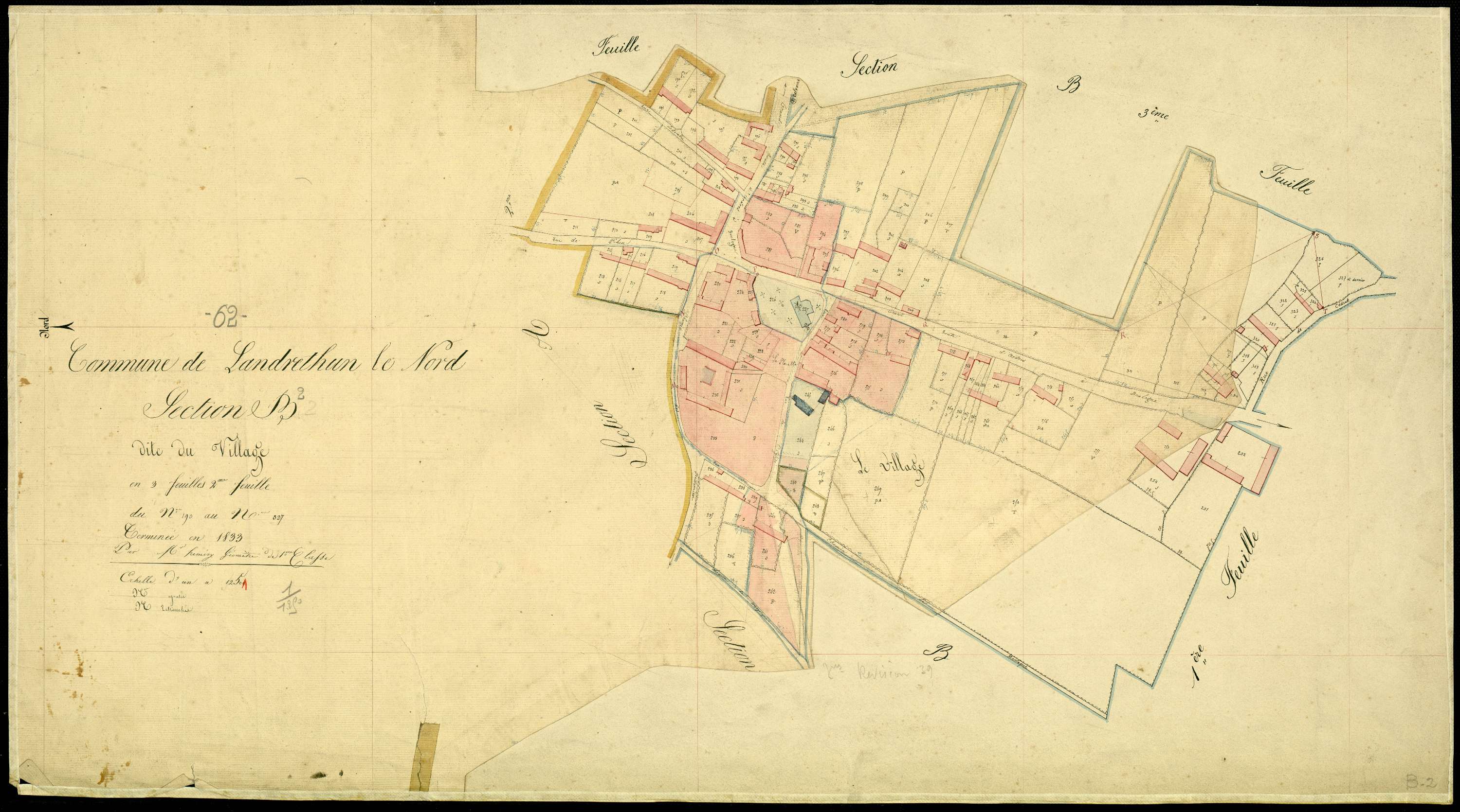 Landrethun-le-Nord - Section B, 2e feuille