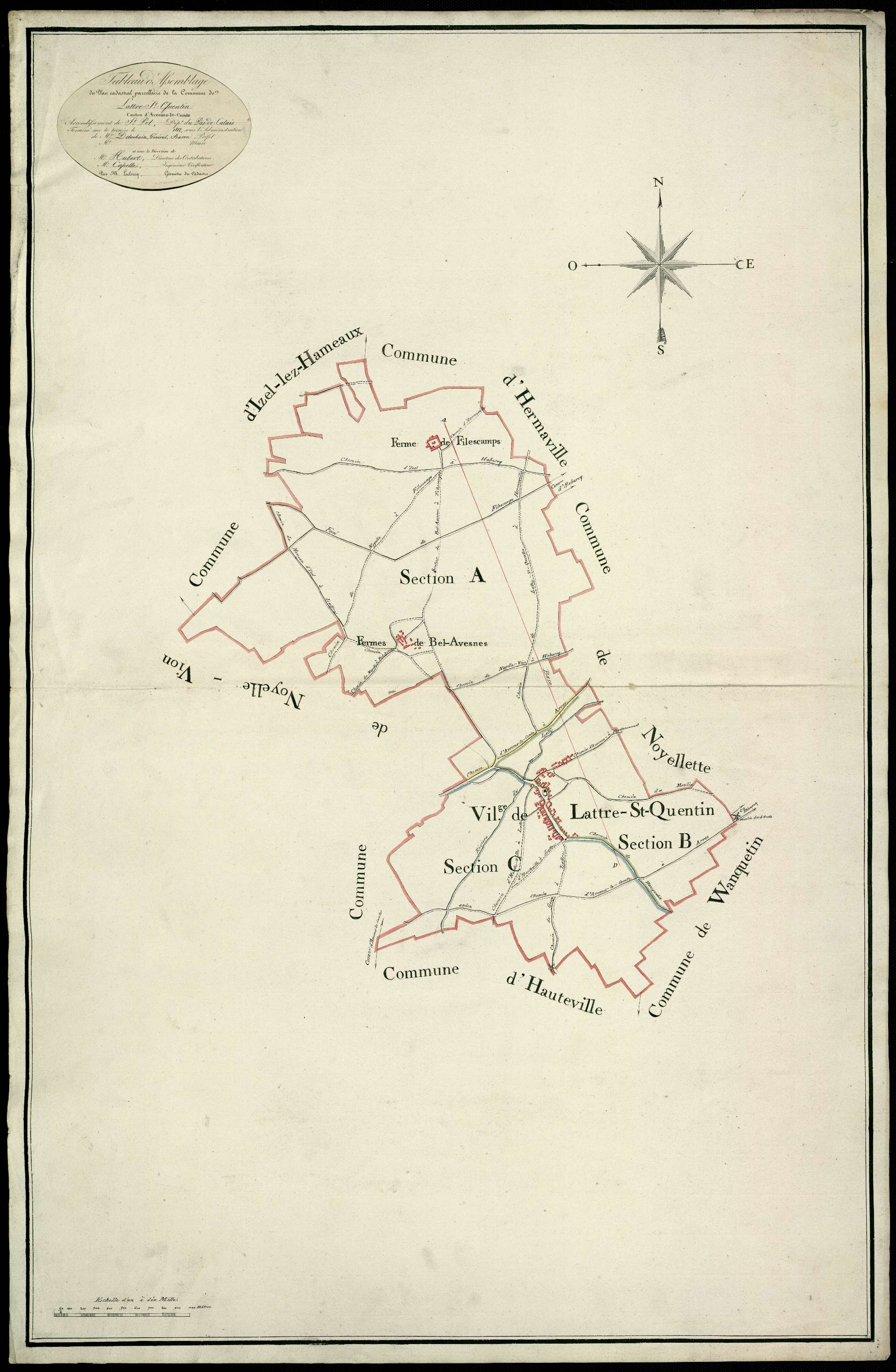 Lattre-Saint-Quentin - Tableau d'assemblage