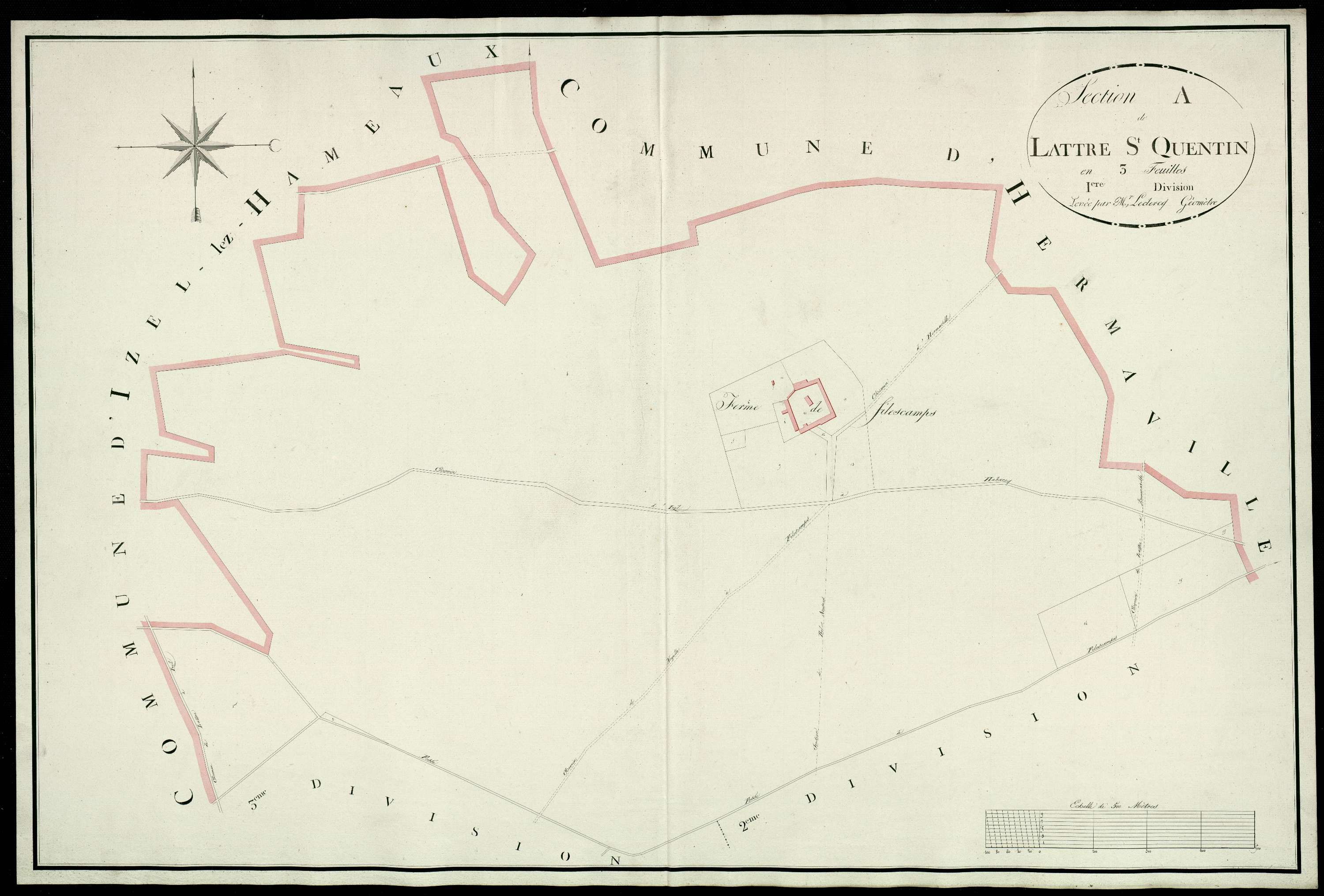 Lattre-Saint-Quentin - Section A, 1re feuille