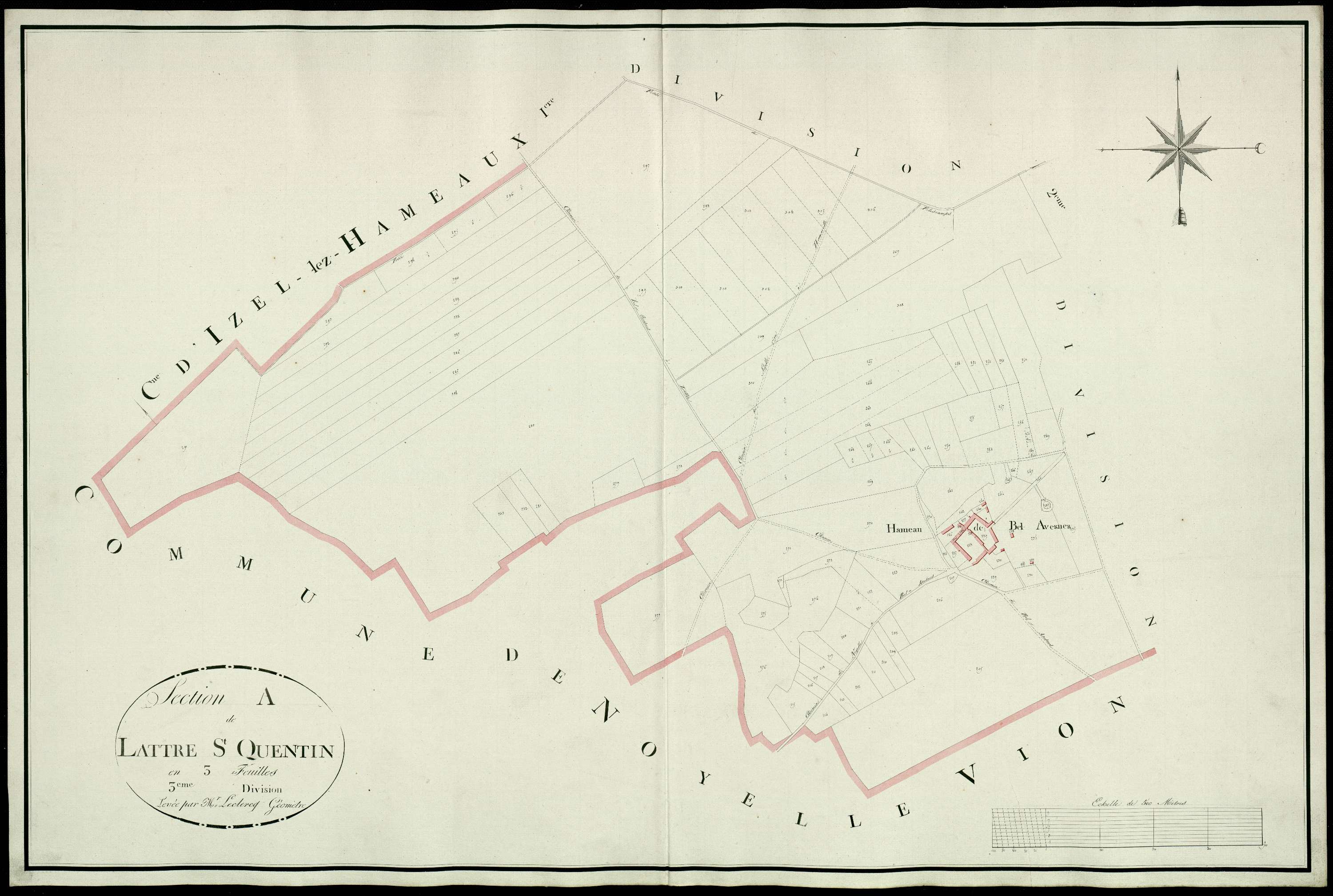 Lattre-Saint-Quentin - Section A, 3e feuille