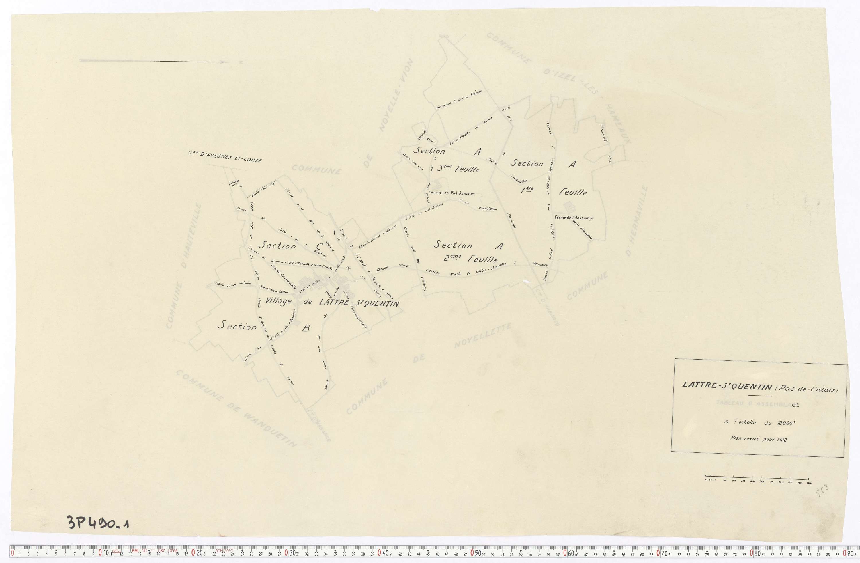 Lattre-Saint-Quentin - Tableau d'assemblage.