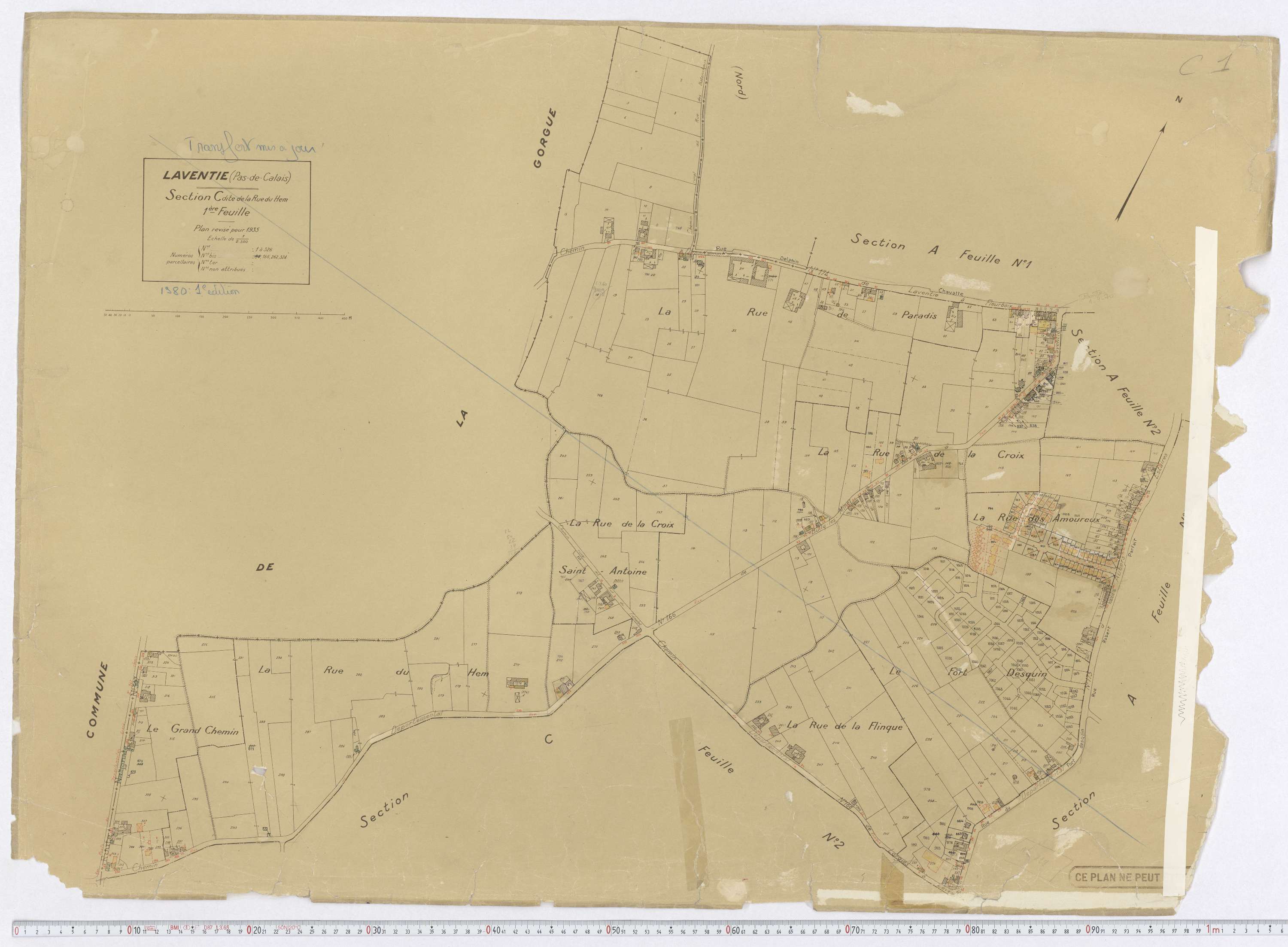 Laventie - Section C, feuille 1.