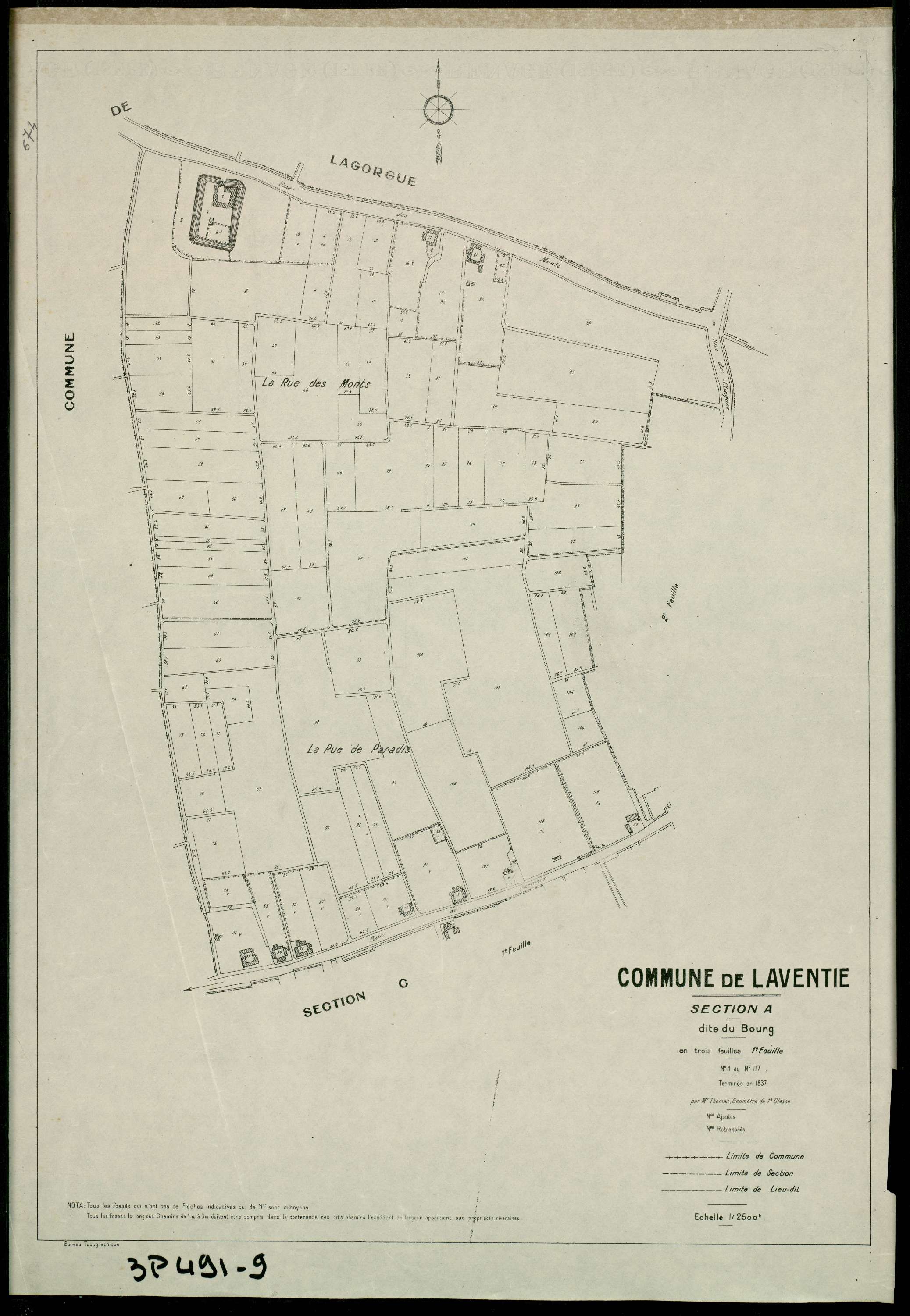 Laventie - Section A, 1re feuille