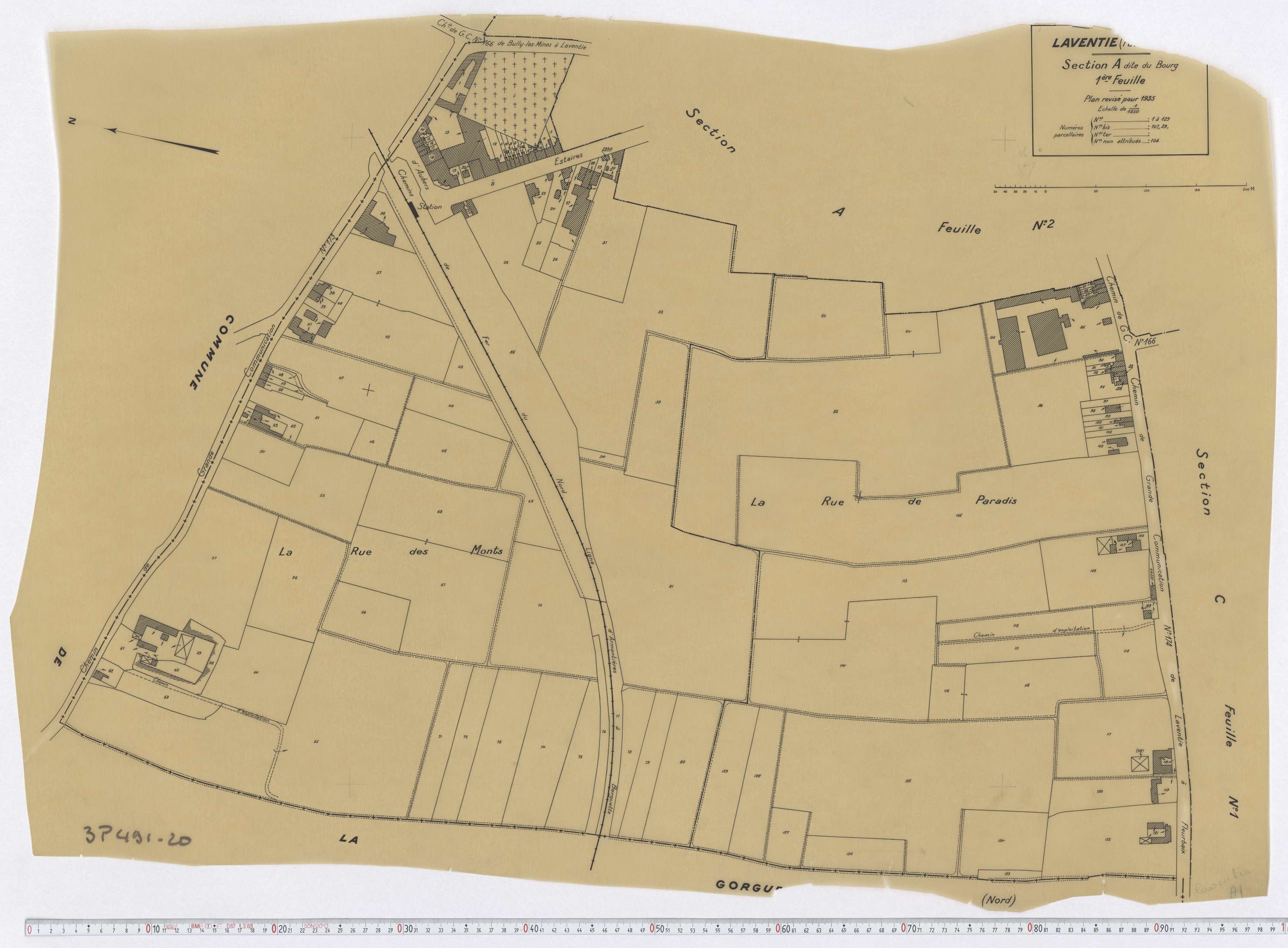 Laventie - Section A, feuille 1.