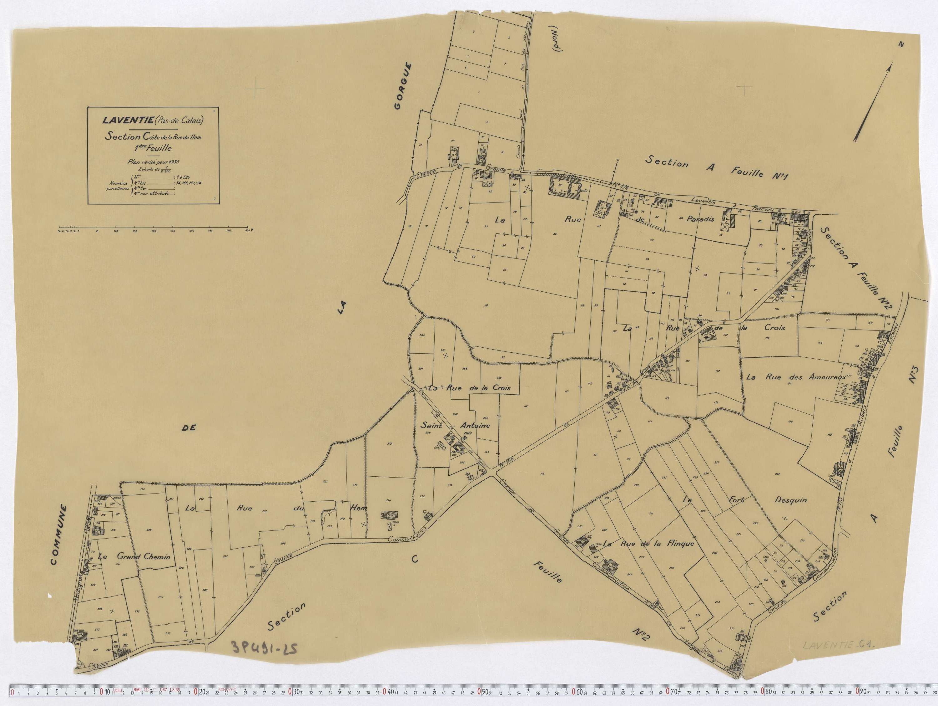 Laventie - Section C, feuille 1.
