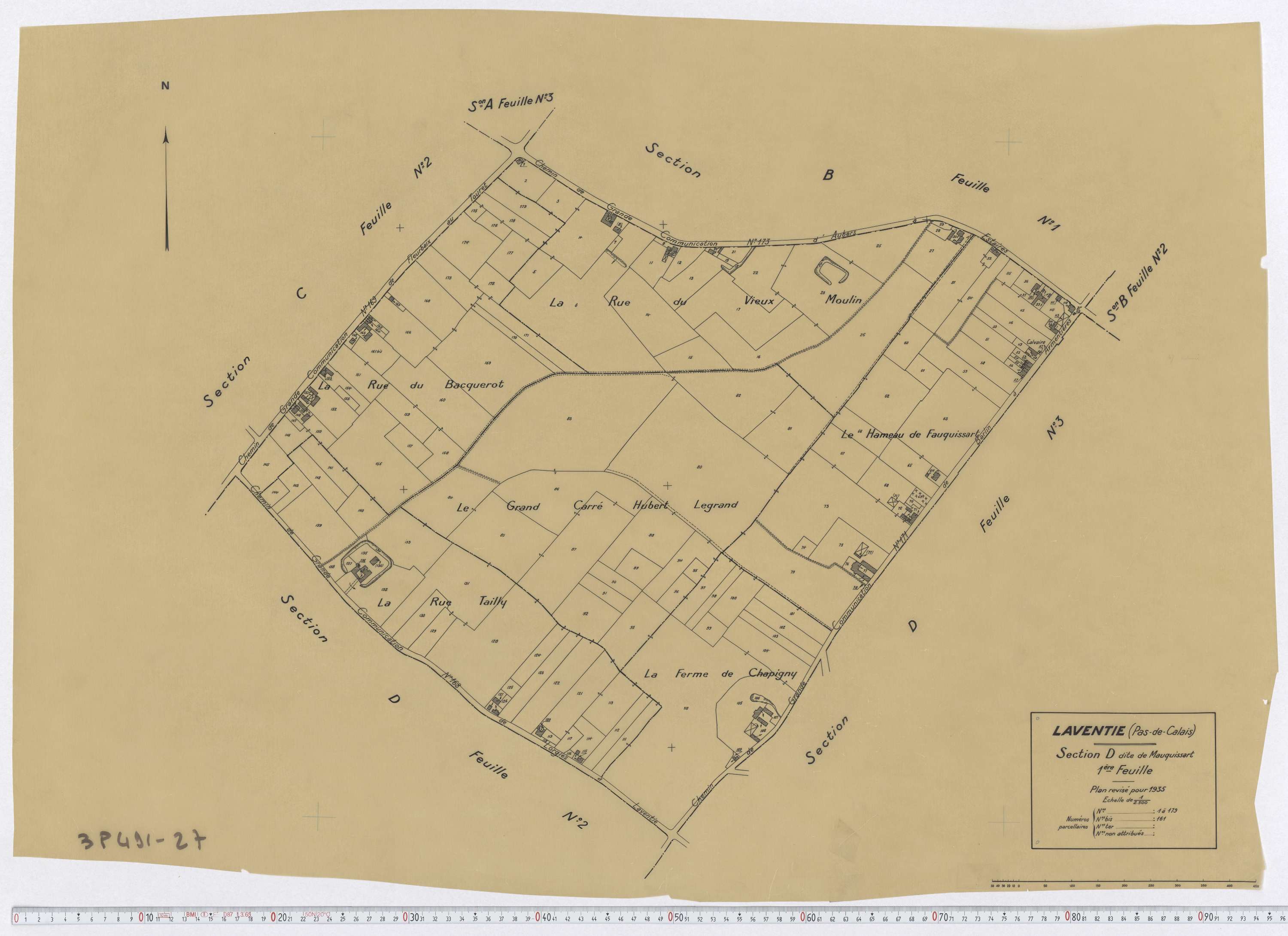Laventie - Section D, feuille 1.