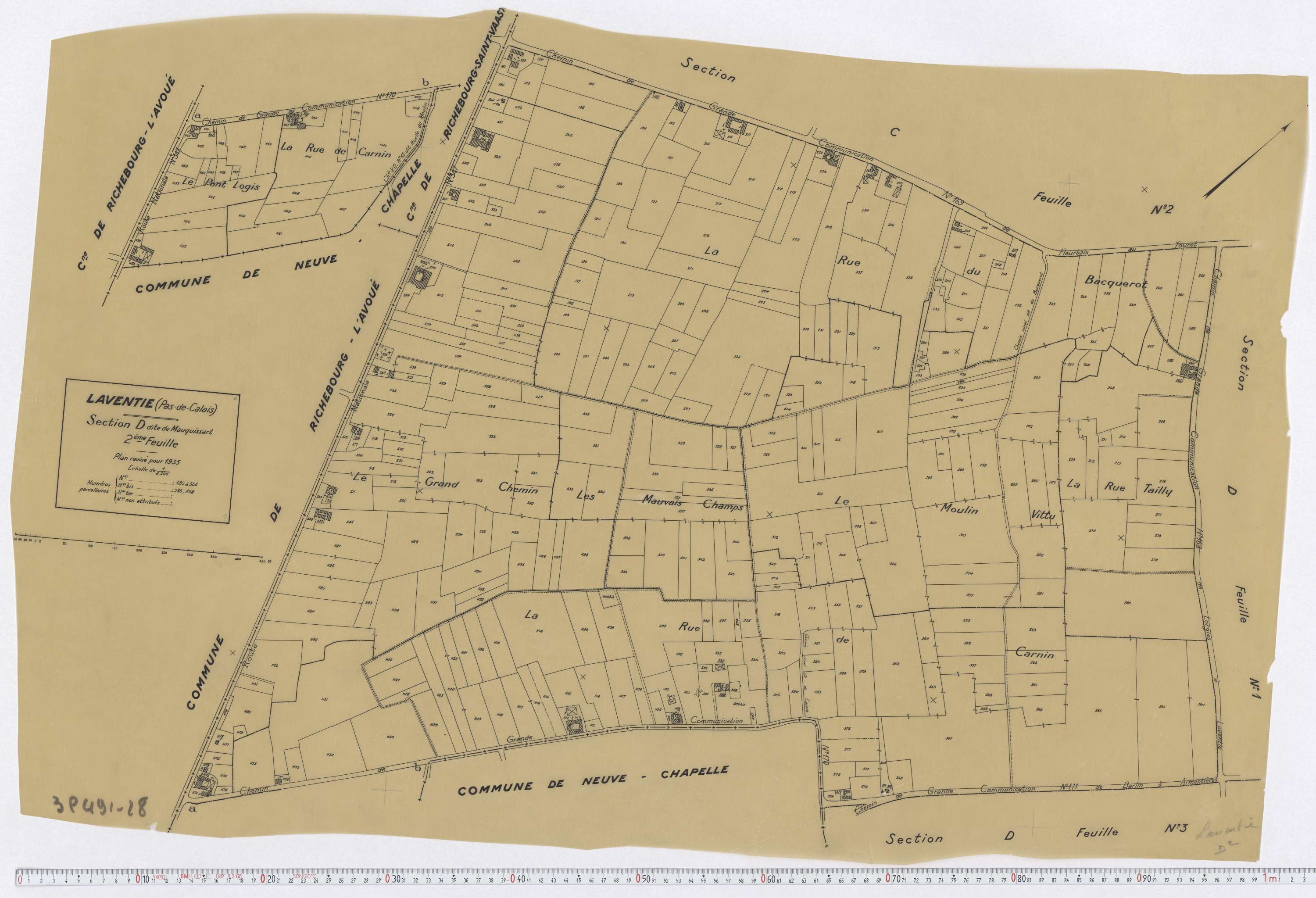 Laventie - Section D, feuille 2.