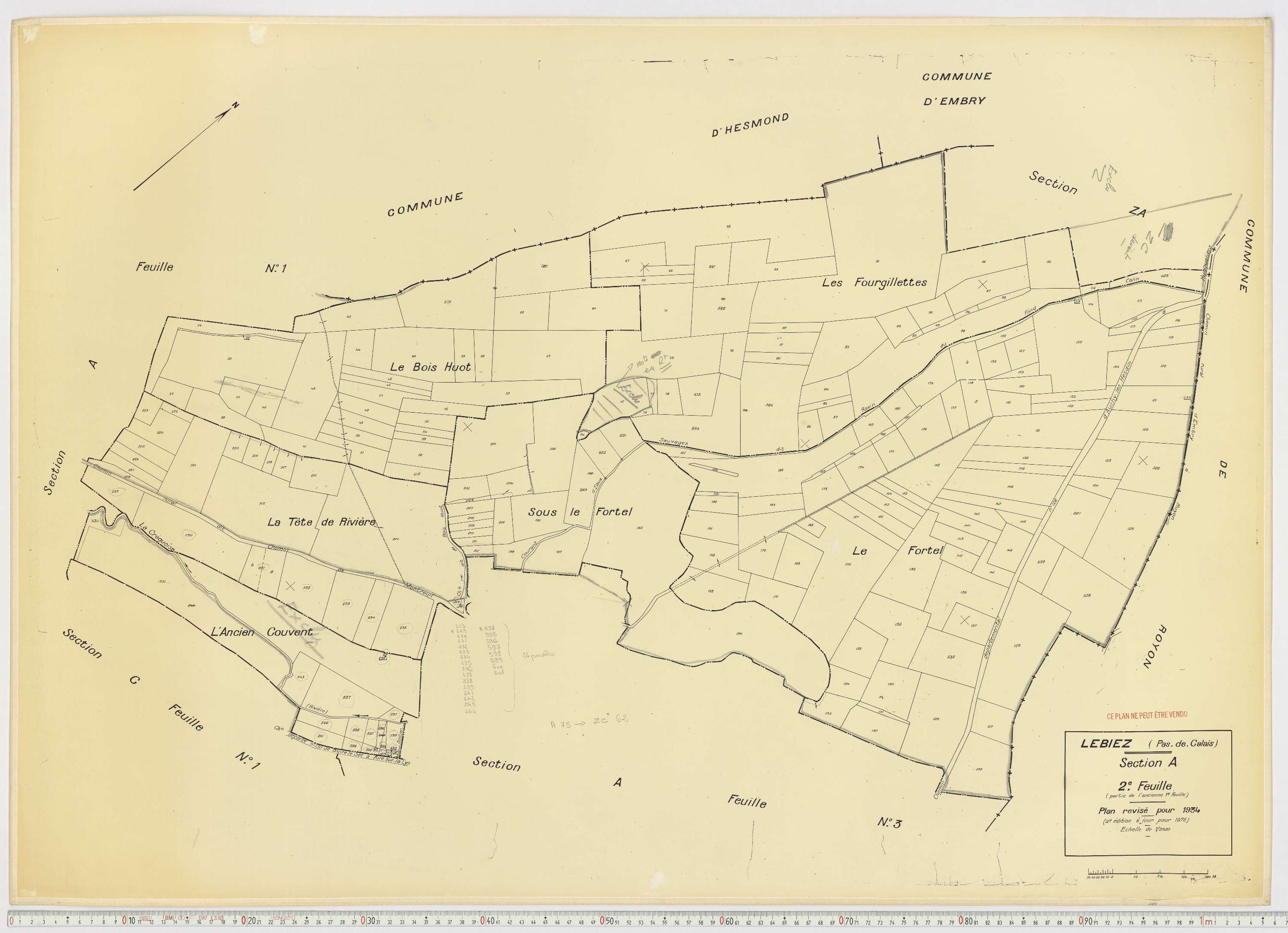 Lebiez - Section A, feuille 2.