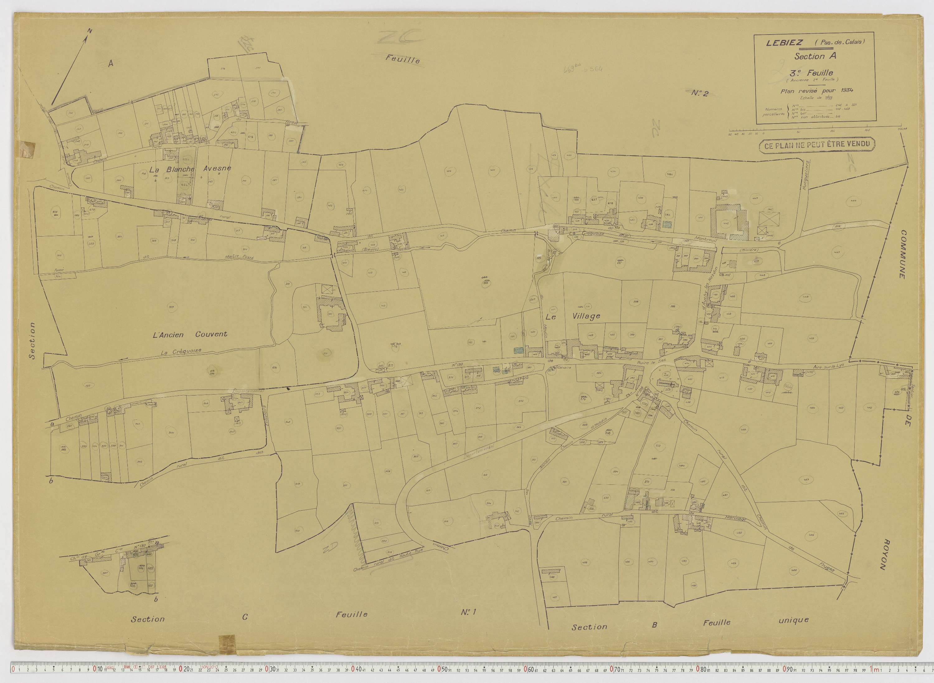 Lebiez - Section A, feuille 3.