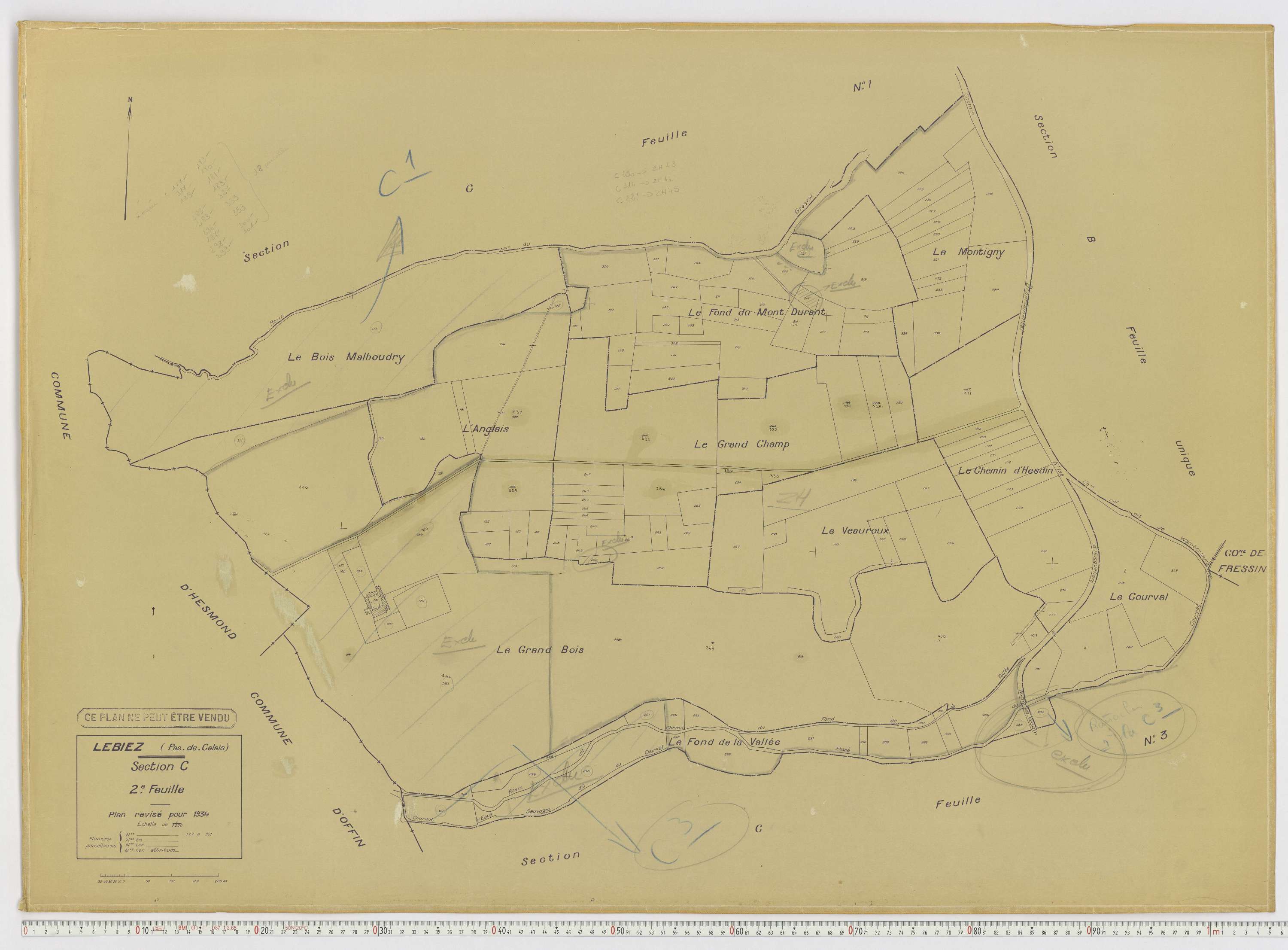 Lebiez - Section C, feuille 2.
