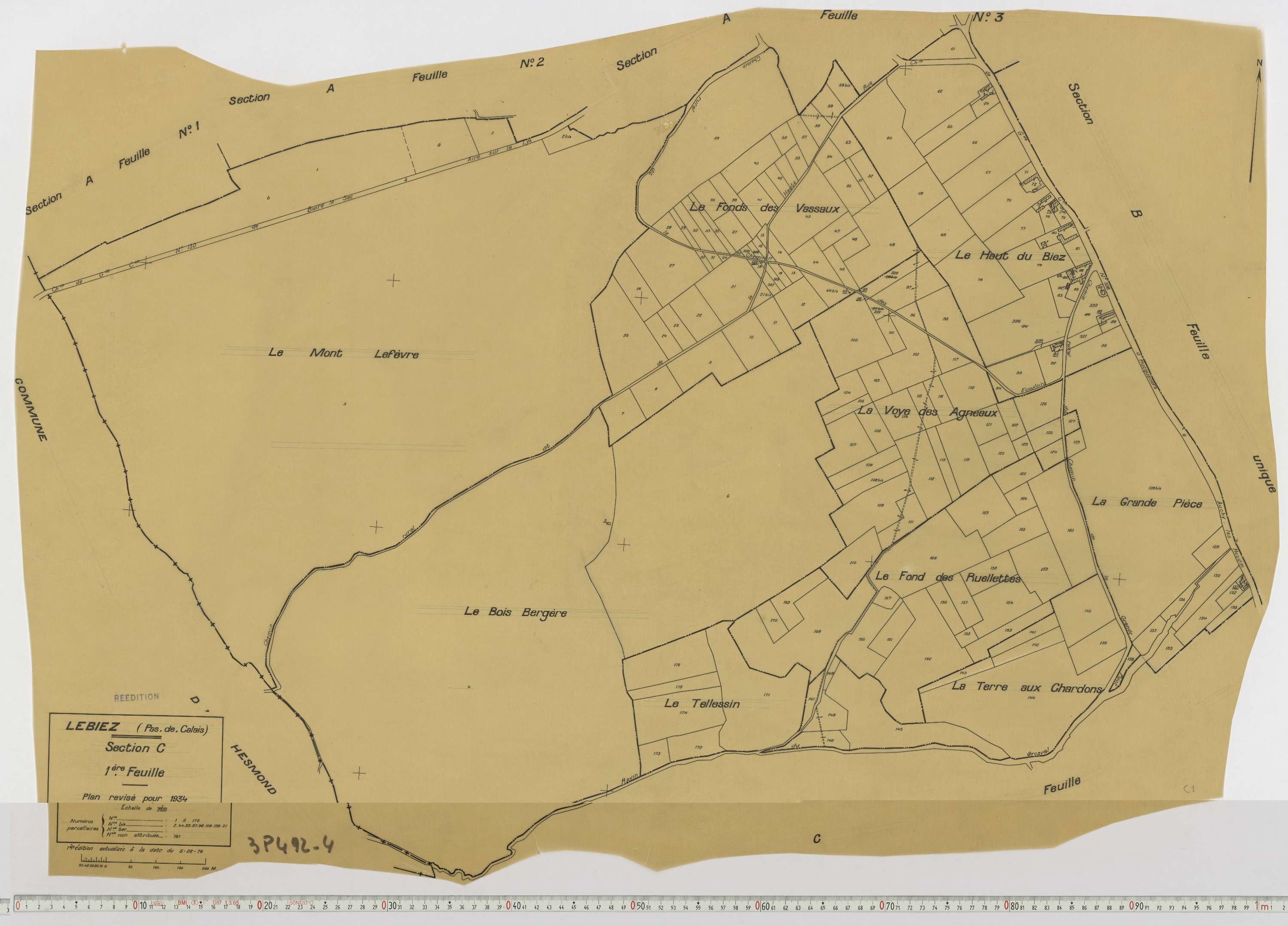Lebiez - Section C, feuille 1.