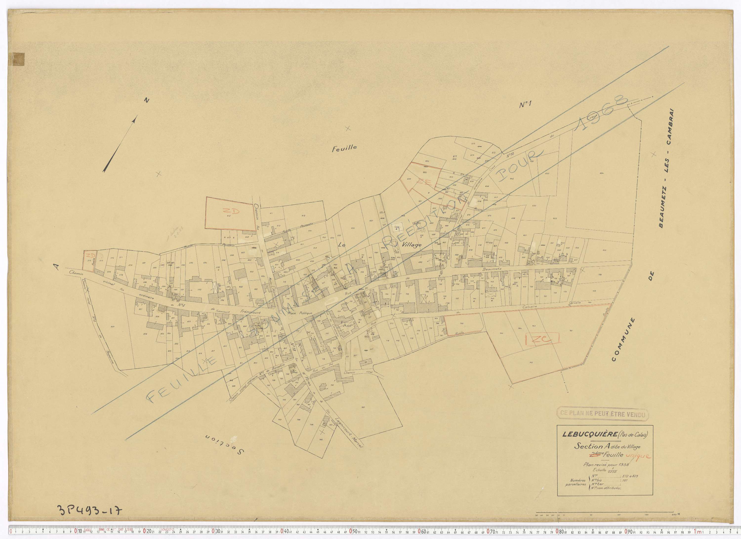 Lebucquière - Section A, feuille 2.