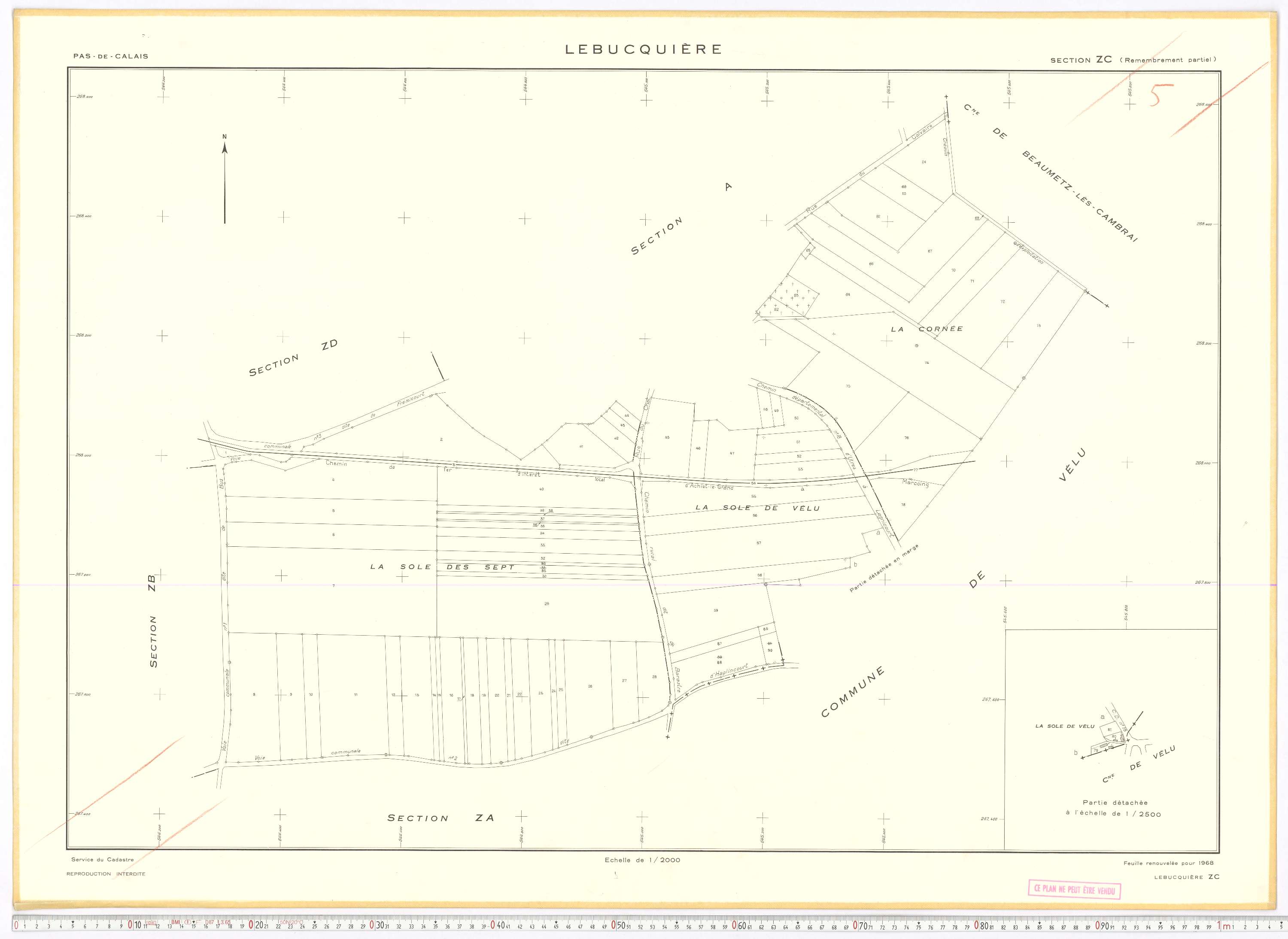 Lebucquière - Section ZC.