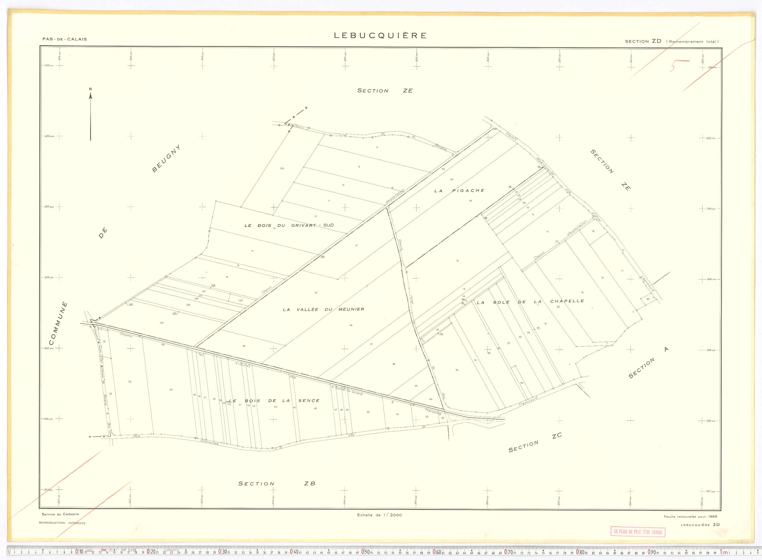 Lebucquière - Section ZD.