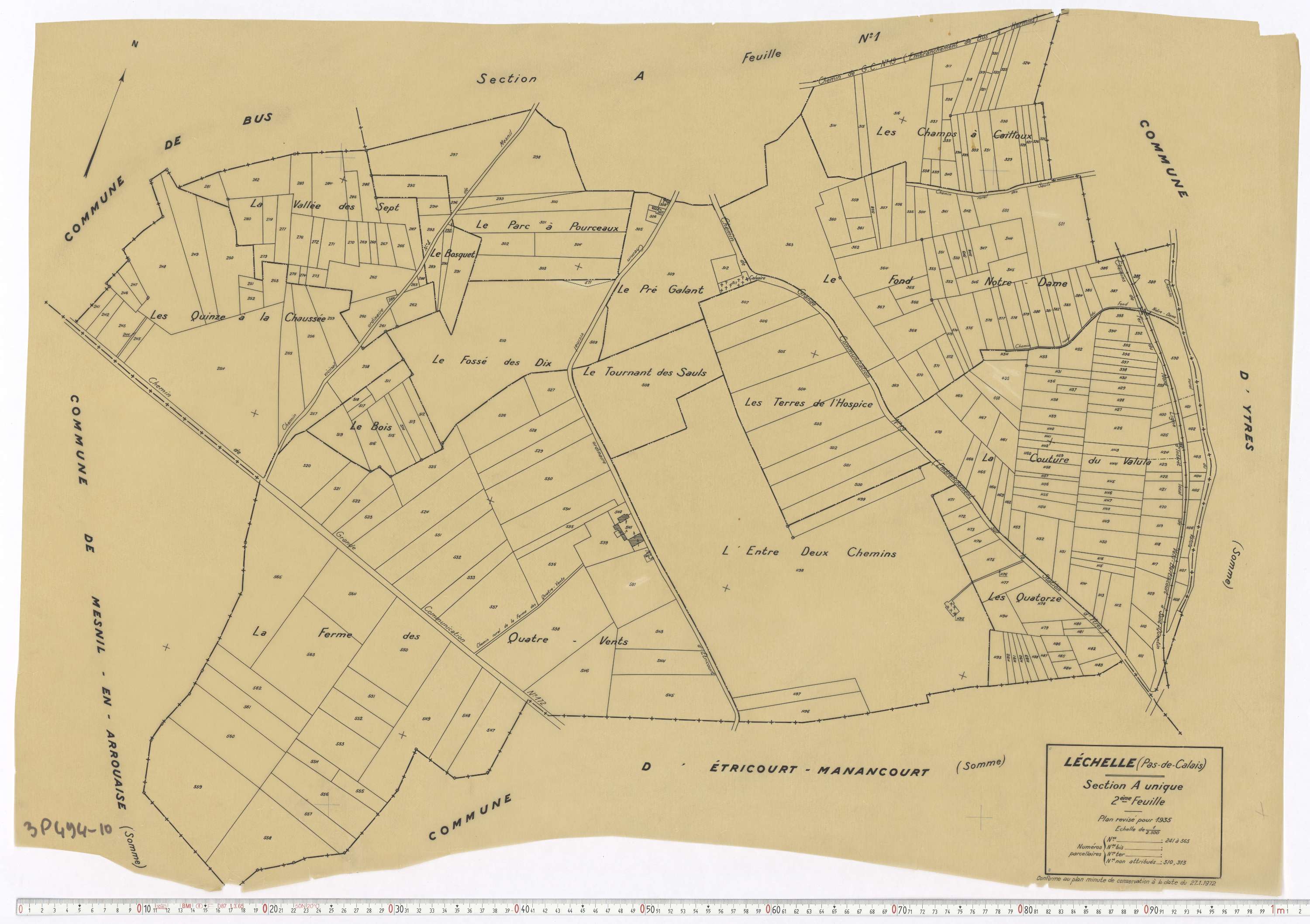 Léchelle - Section A, feuille 2.